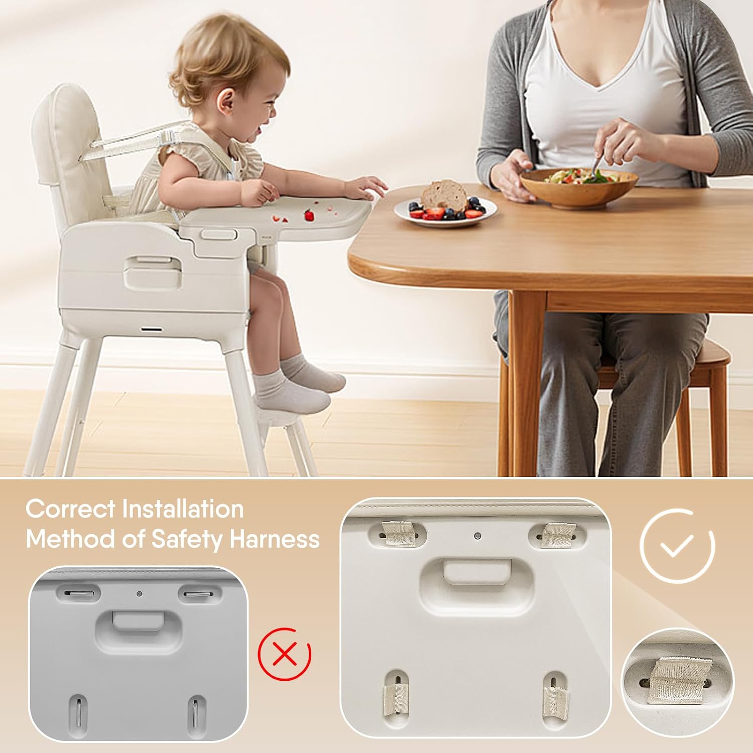 Thumbnail 6 de Obee Odee Portable Baby High Chair with PU Cushion
