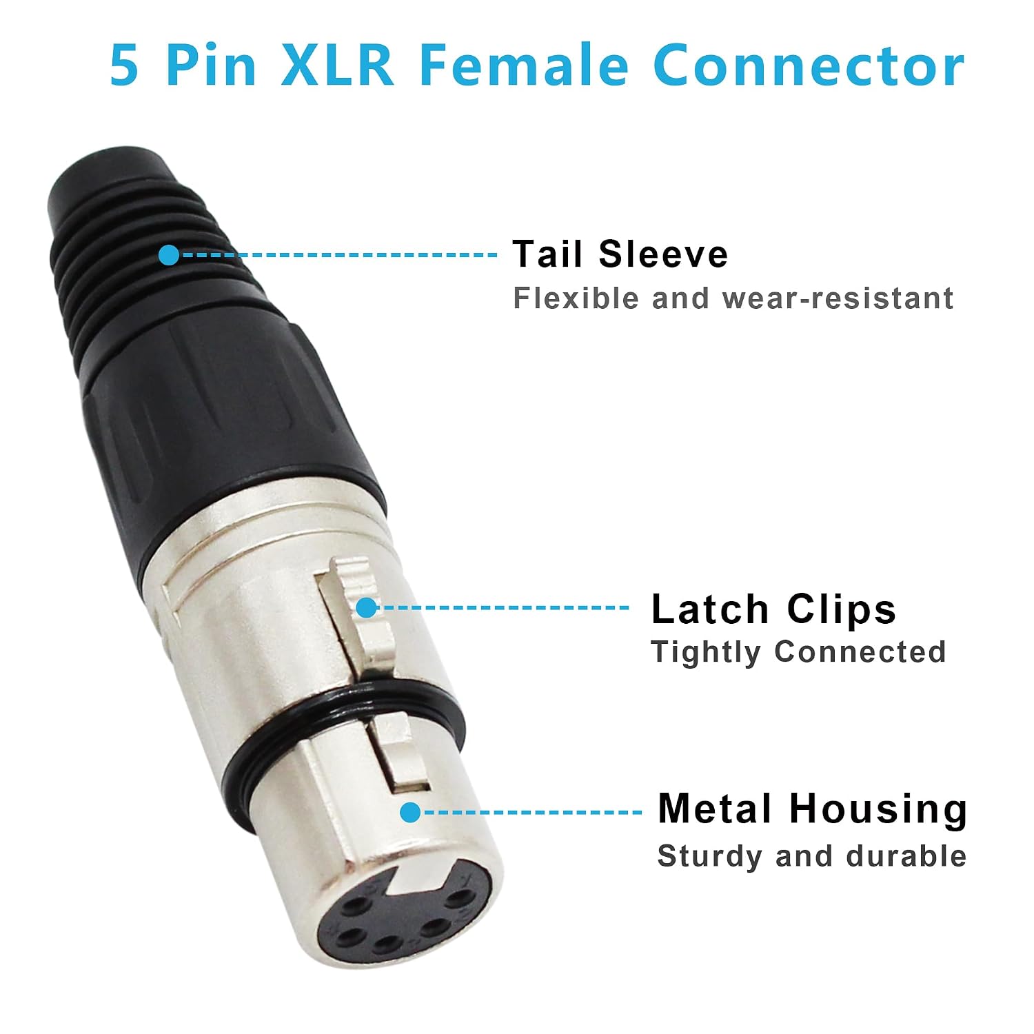 Detalle de Xilaghy 5-pin XLR cable connector