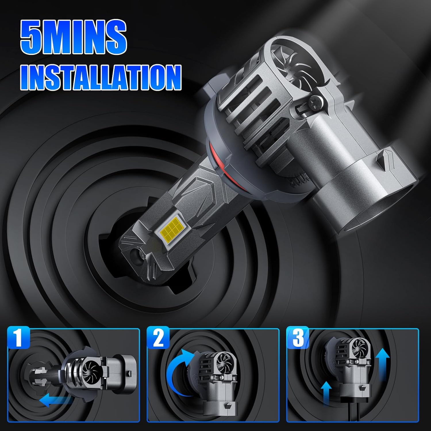Detalle 2 de HB3 fog light bulbs 6000K, 2 pack