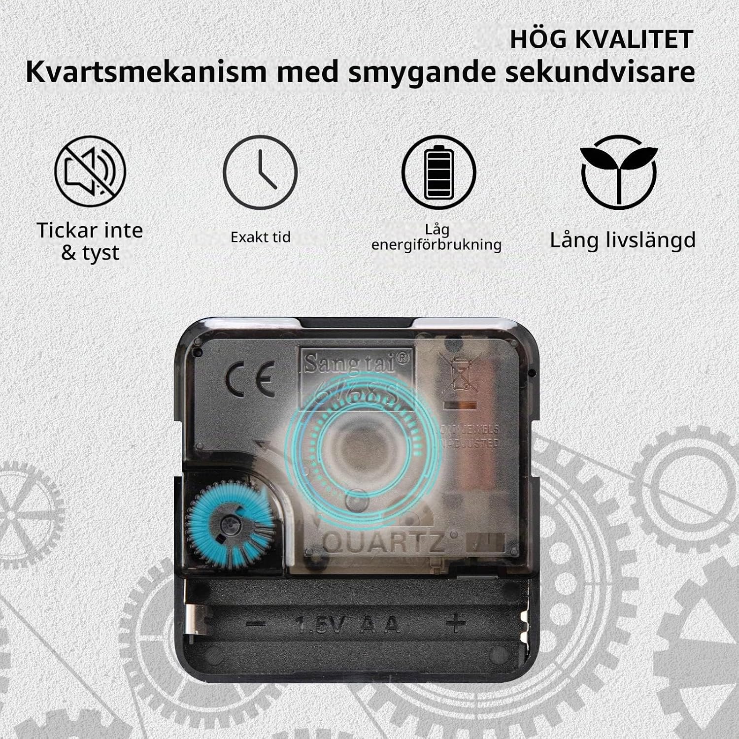 Thumbnail 6 de ACCSHINE väggklocka 20 cm – tyst, svart och vit, för vägg eller bord