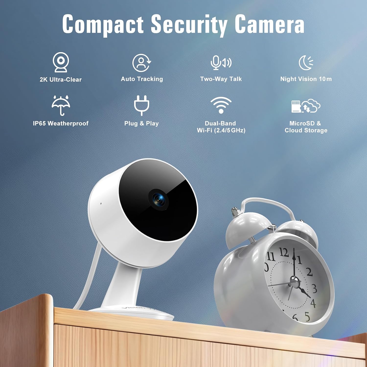 Detalle 2 de VISION WELL 2-Pack 2K Security Camera