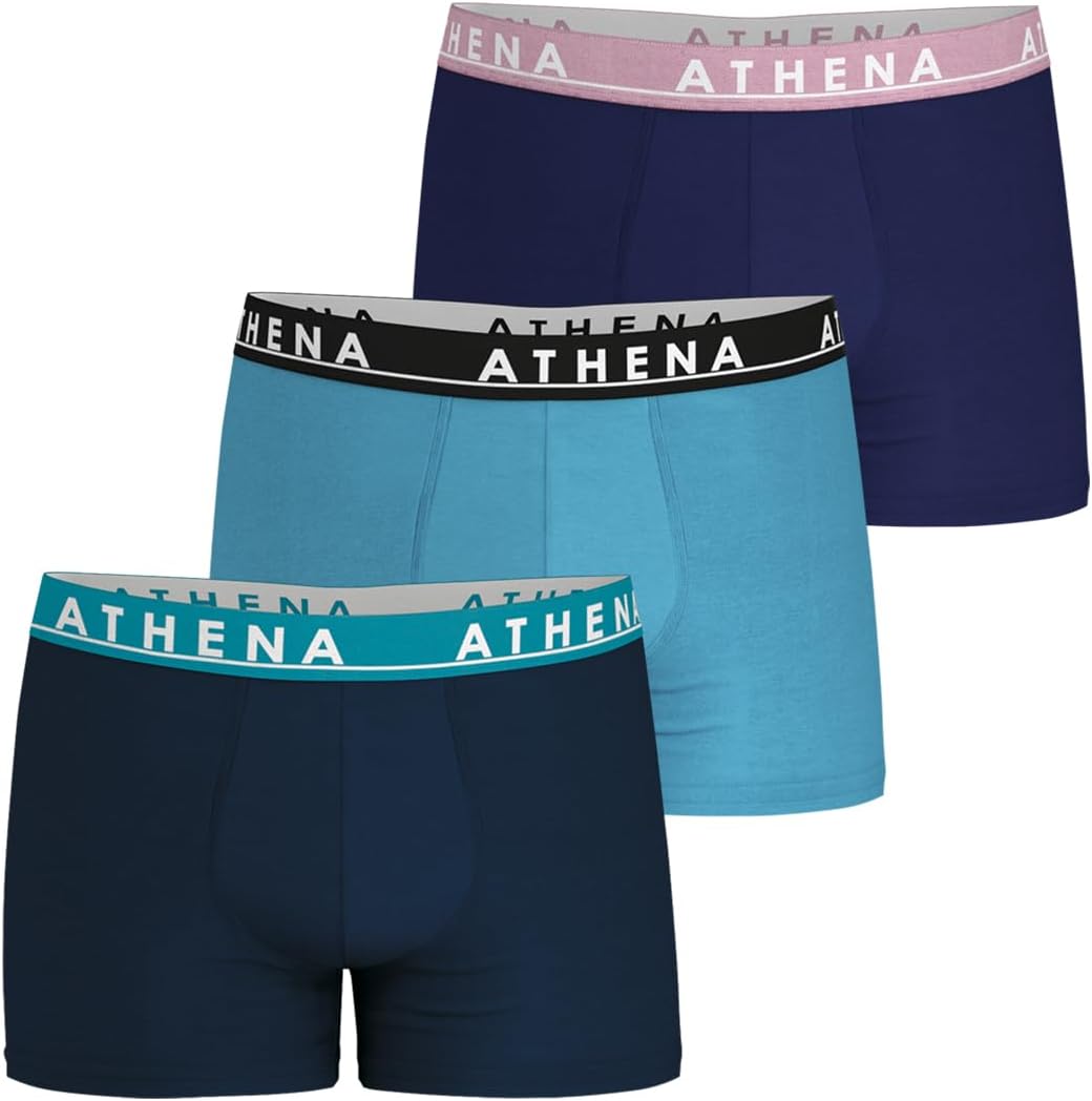 Thumbnail 4 de Athena – Lot de 3 boxers homme Easy Color, coton élastique respirant