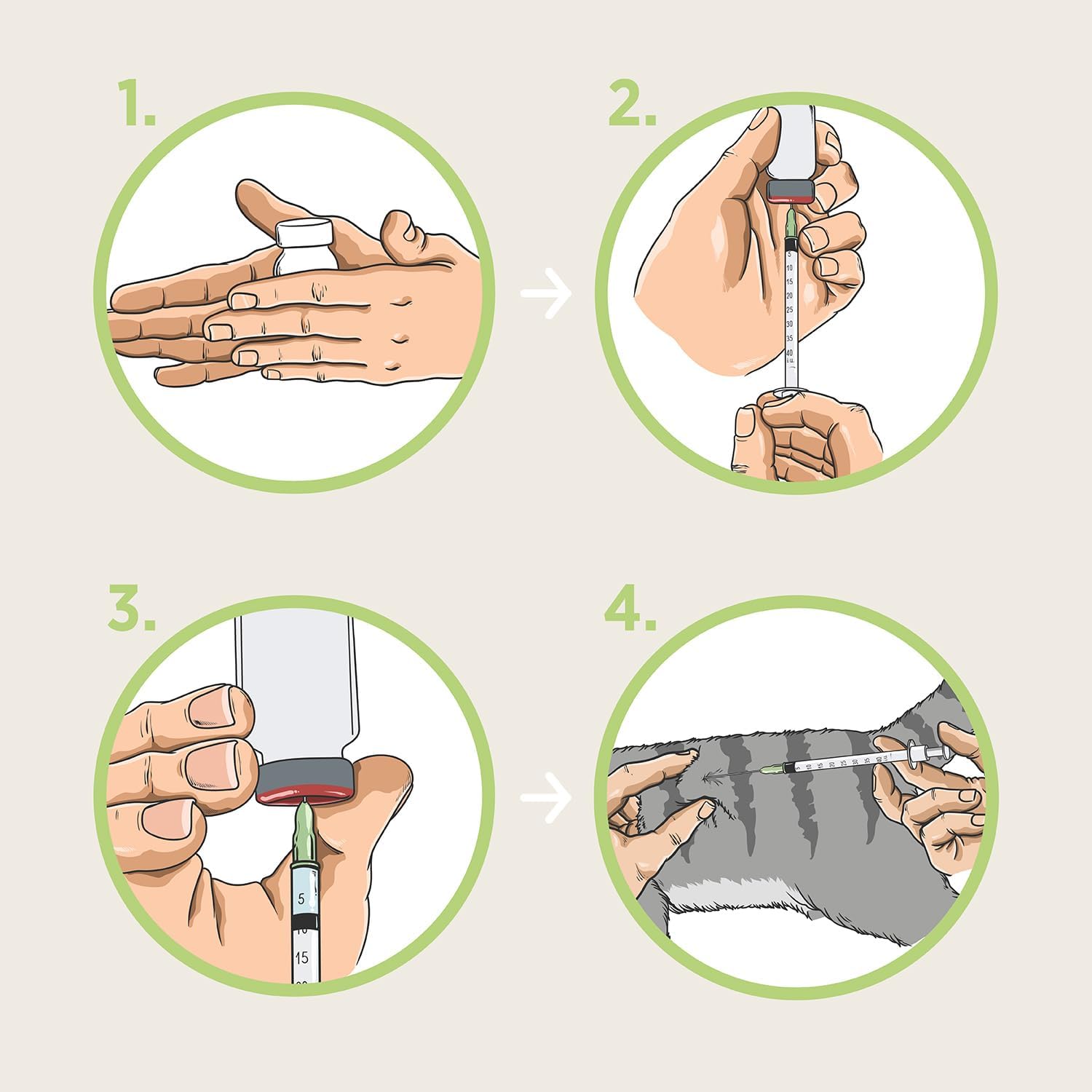 Detalle de Siringhe Sterili Monouso per Somministrazione di Insulina Veterinaria 1 ml (40 UI/ml) – 120 Pezzi