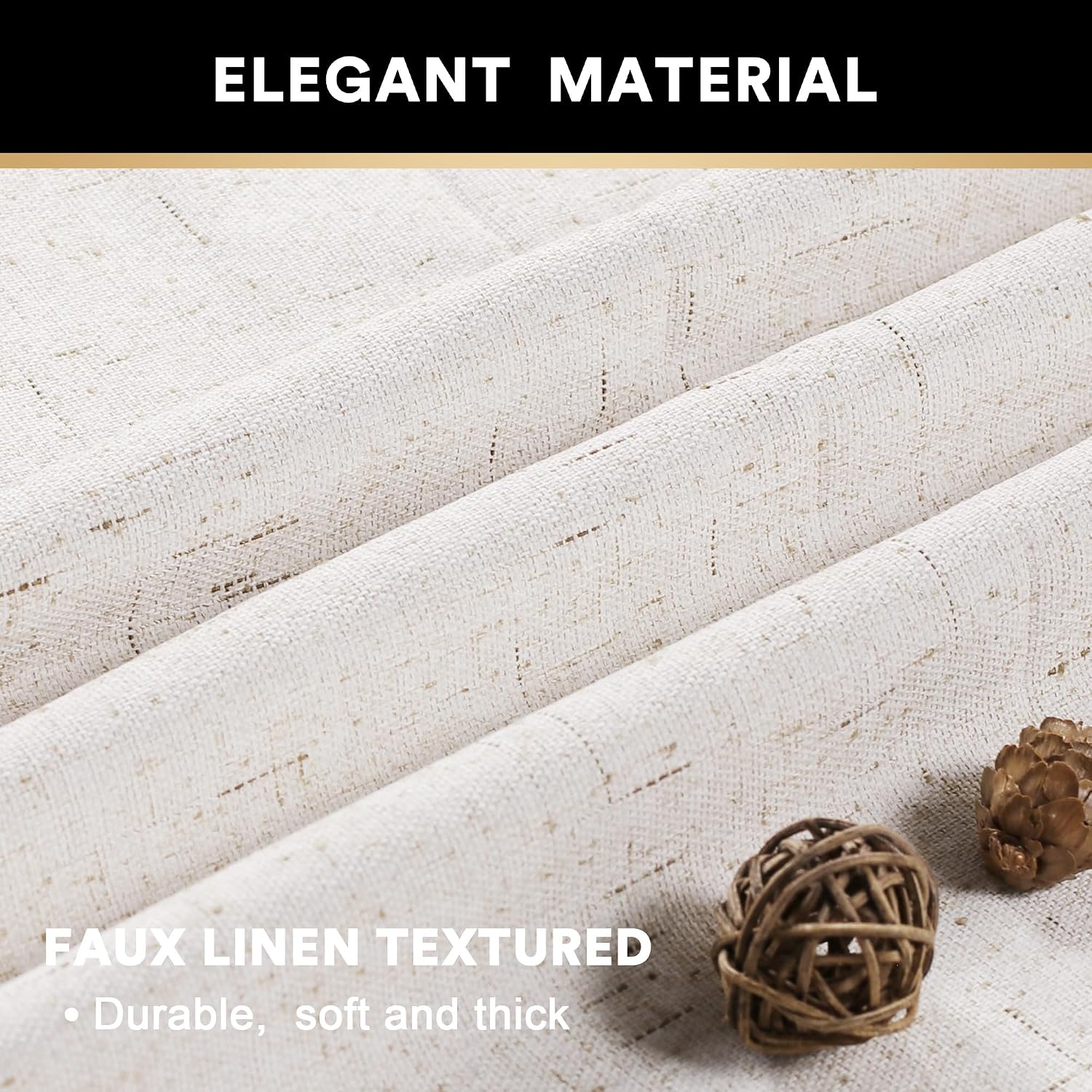 Detalle 2 de PrinceDeco Blackout Curtains 108-inch