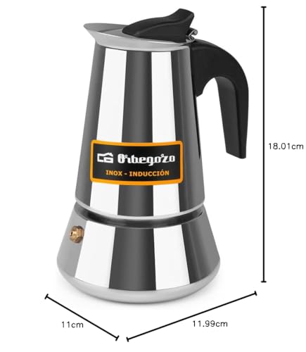 Thumbnail 7 de Orbegozo KFI 460 cafetera italiana de inducción de acero inoxidable (4 tazas)