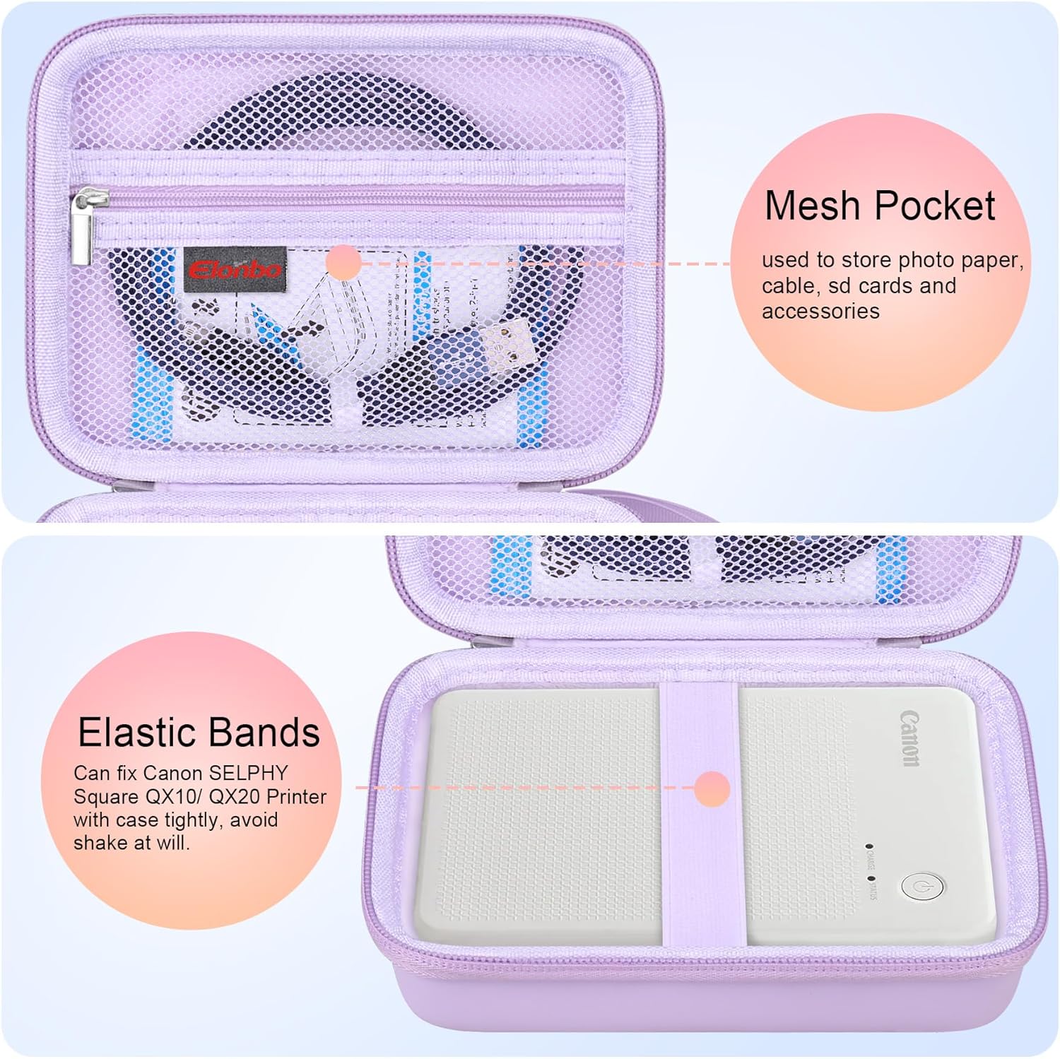 Thumbnail 3 de Elonbo Carrying Case for Canon SELPHY Square QX10 1