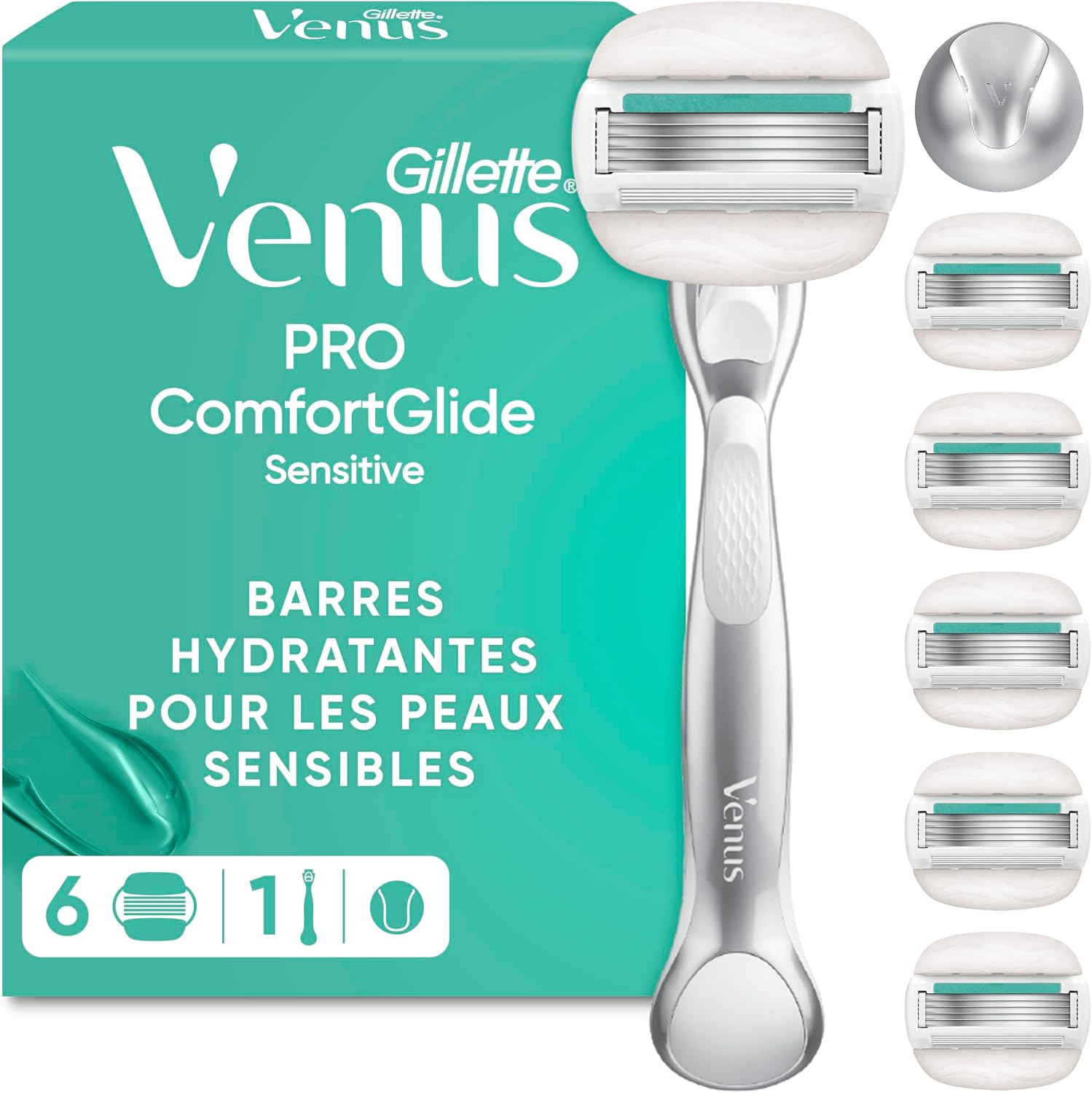 Detalle de Gillette Venus Pro ComfortGlide 6 recharges rasoir 🪒