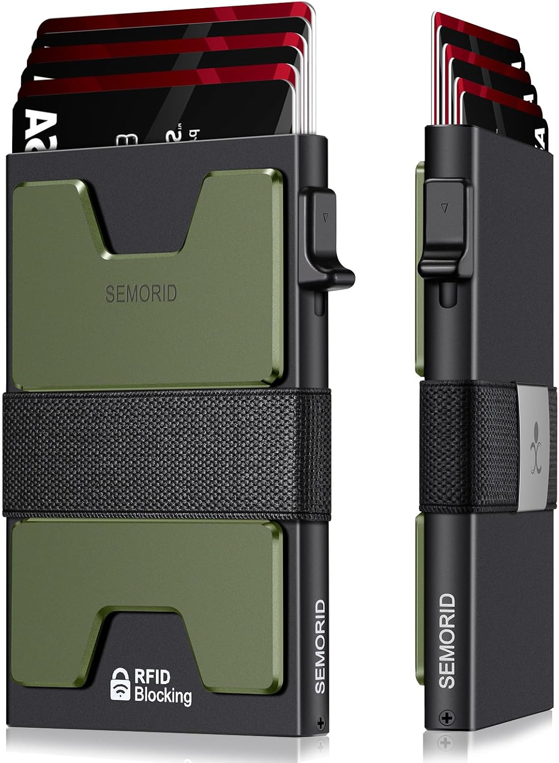Thumbnail 6 de SEMRID Slim Aluminum Card Holder Wallet holds 12+ cards 💼