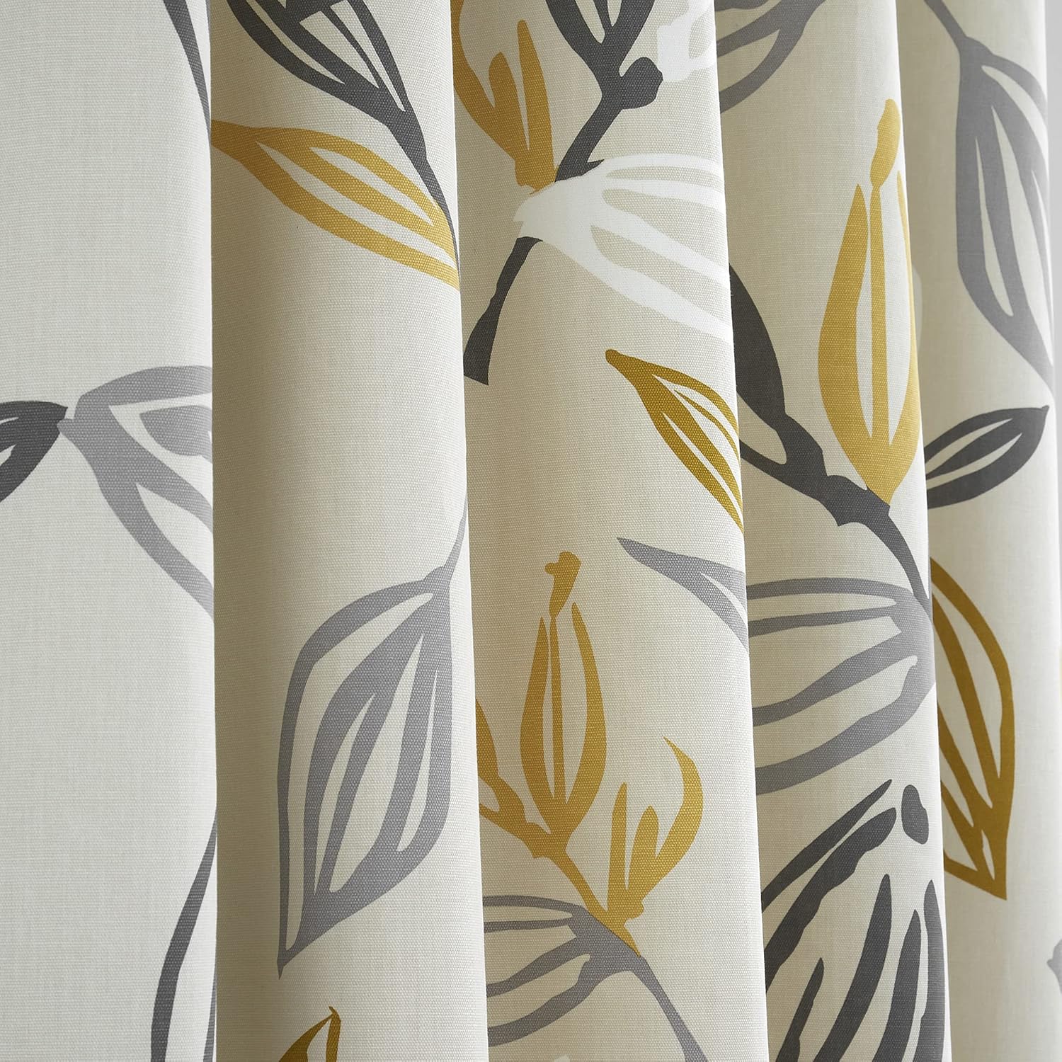 Thumbnail 3 de Fusion - Ensley 100% Cotton Eyelet Curtains, Ochre (2 Panels) 90" x 90