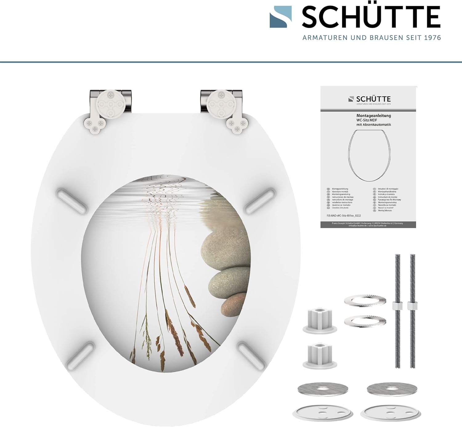 Thumbnail 6 de SCHÜTTE Abattant WC Wellness en MDF avec frein de chute – blanc, forme O, 150 kg