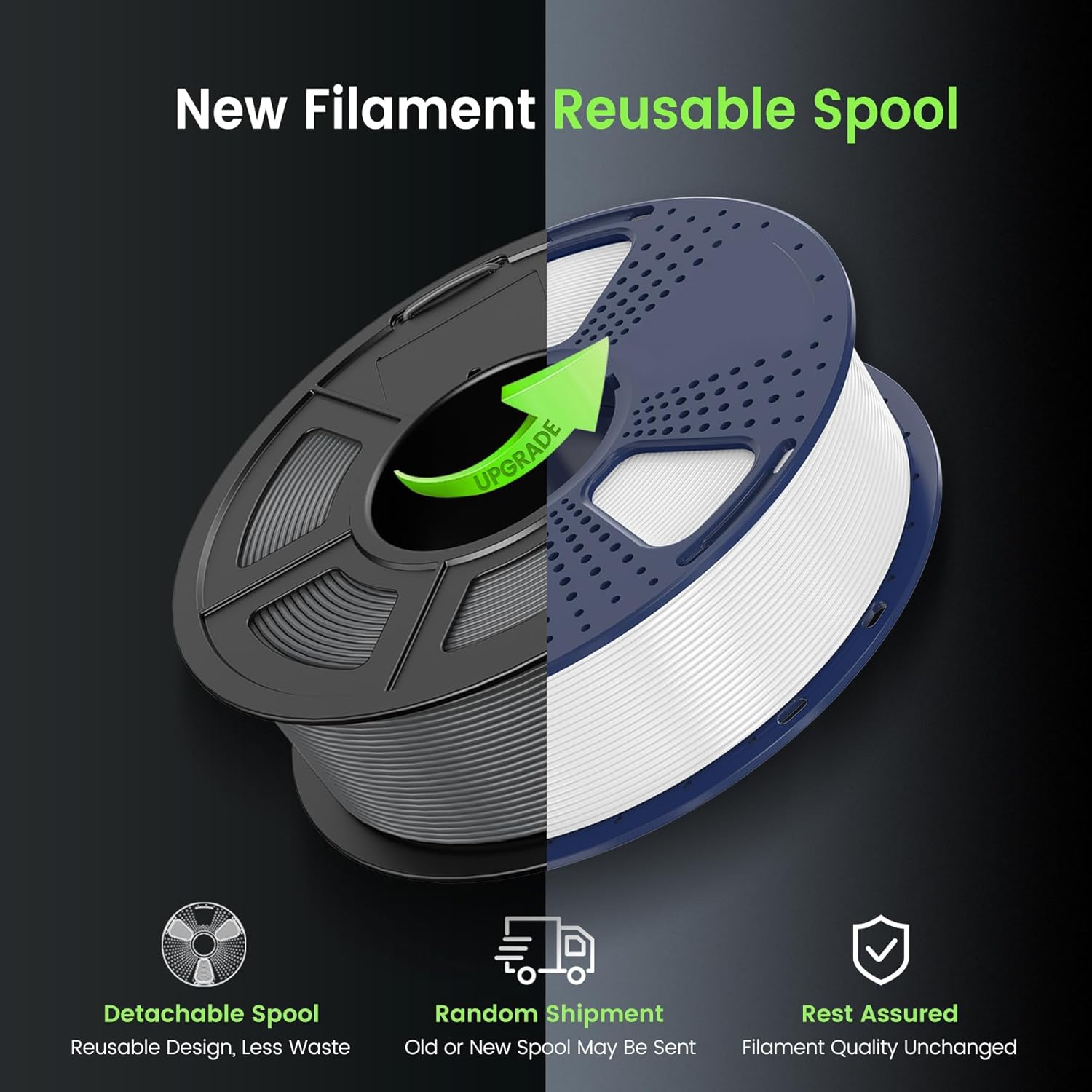 Thumbnail 5 de SUNLU PLA 3D Printer Filament 1.75mm (White), 1kg Spool, Dimensional Accuracy ±0.02mm