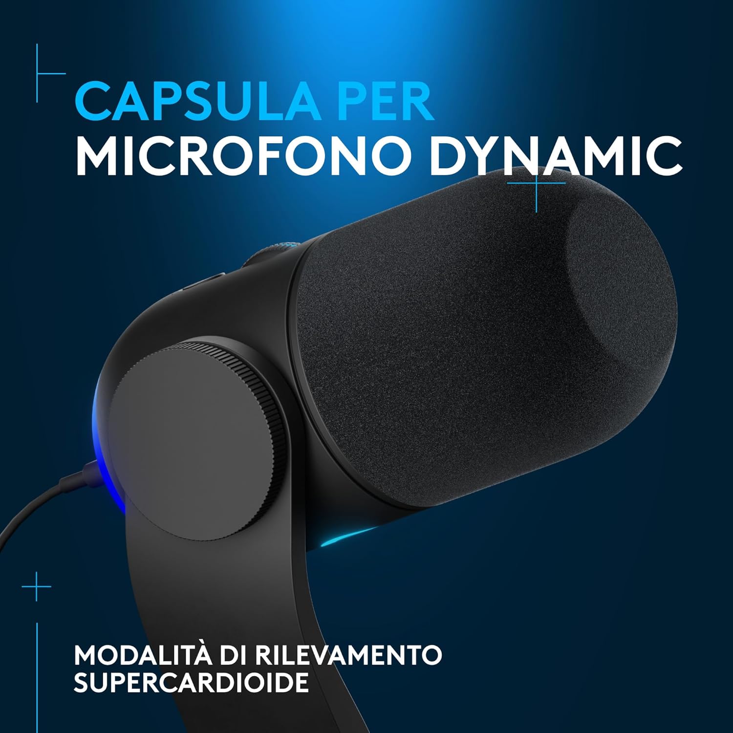 Detalle 2 de Logitech G Yeti GX Dynamic microfono USB 🎤