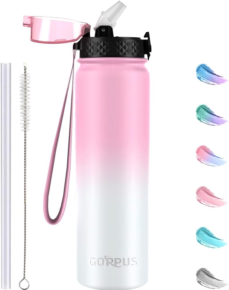 Detalle de GOPPUS 1L Stainless Water Bottle with Straw