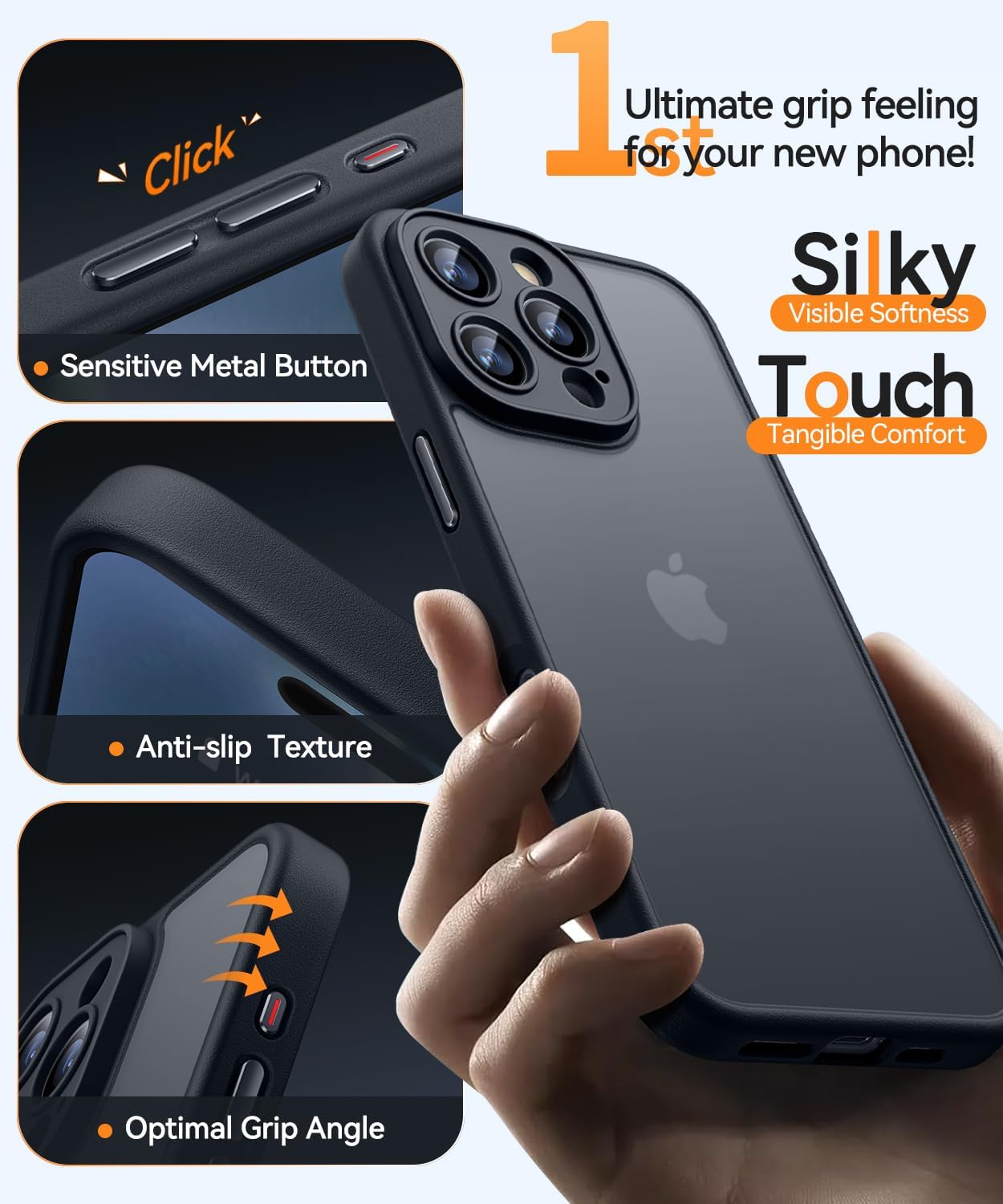 Thumbnail 3 de CANSHN Funda para iPhone 16 Pro 📱 Protección Total Cámara Negro