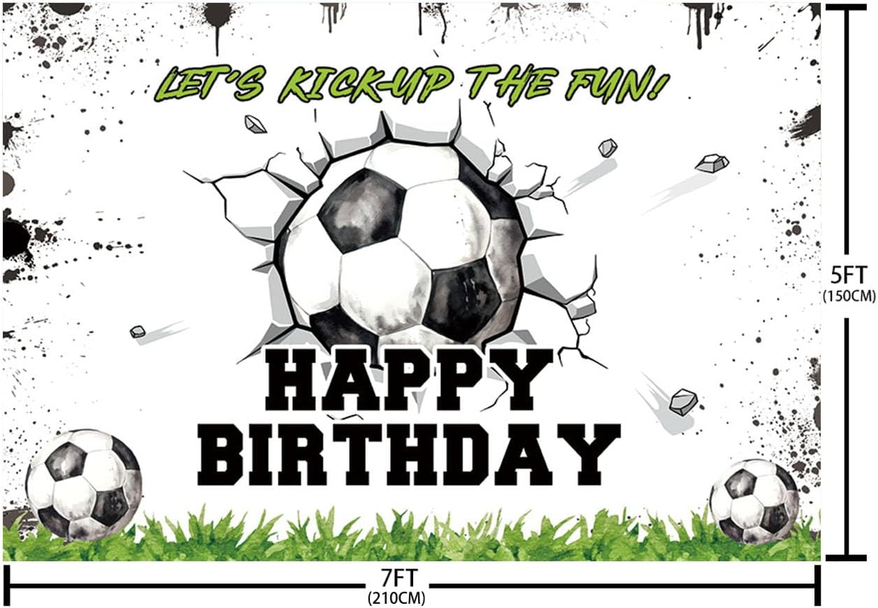 Thumbnail 2 de AIBIIN Soccer birthday backdrop 2.1m