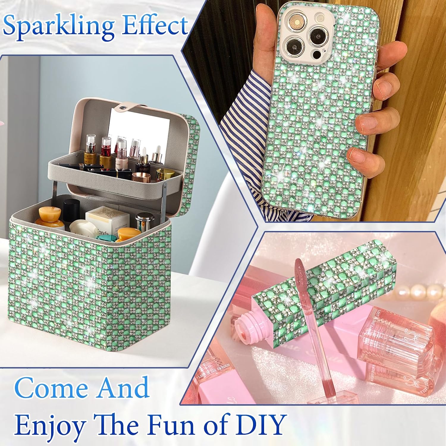 Thumbnail 5 de FULZTEY Rhinestone Sticker Sheet, 4 mm