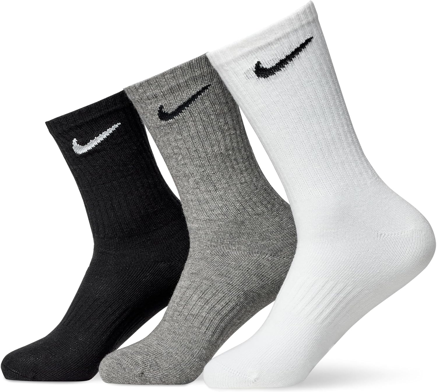 Thumbnail 6 de Nike 3Ppk Value Cotton Crew: Calcetines unisex talla L (42–46) negro/blanco, pack de 3