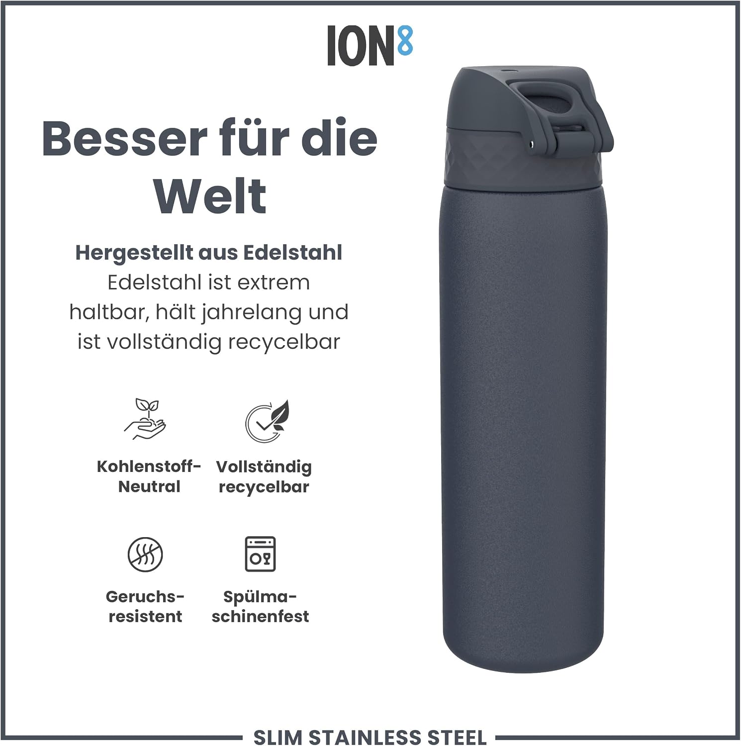 Thumbnail 4 de ion8 Leicht Stahl-Trinkflasche 600 ml đ„€