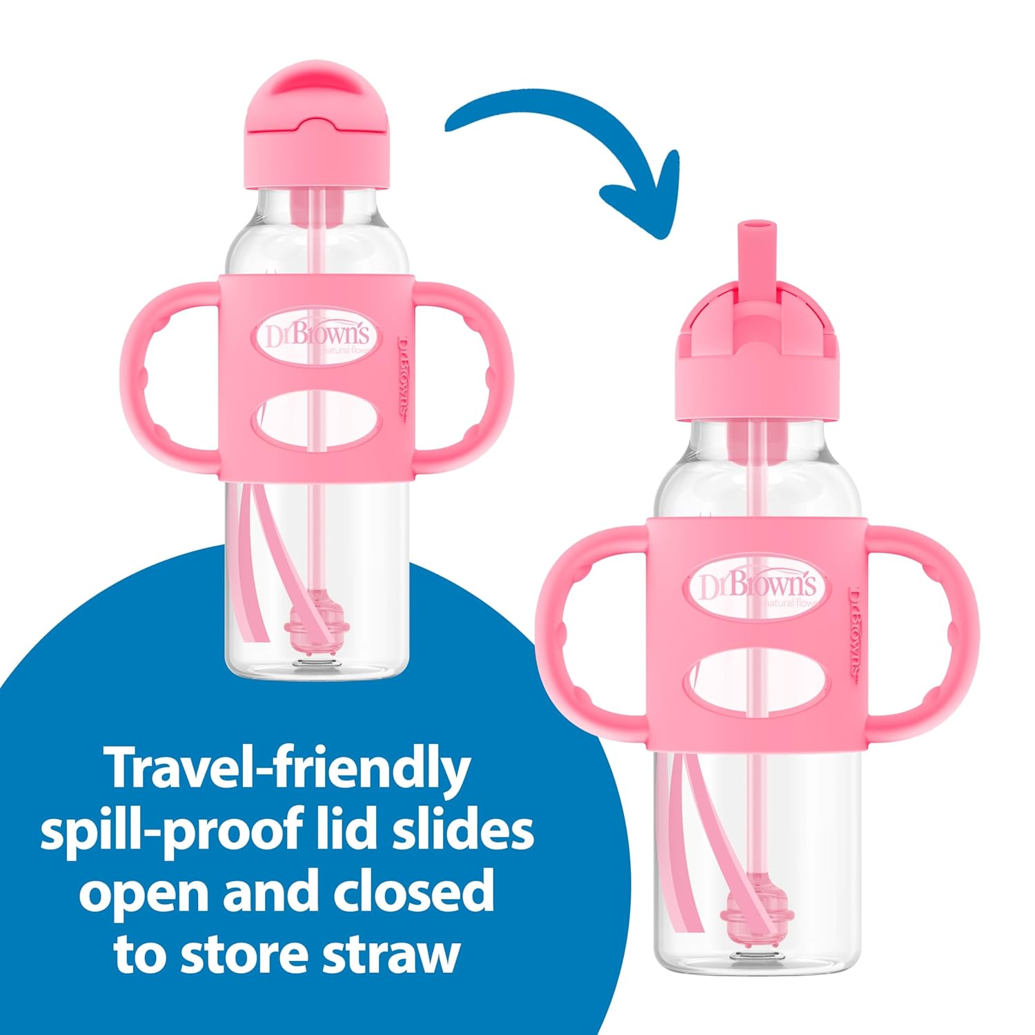 Detalle 2 de Dr. Brown's Milestones Narrow Sippy Bottle 8 oz