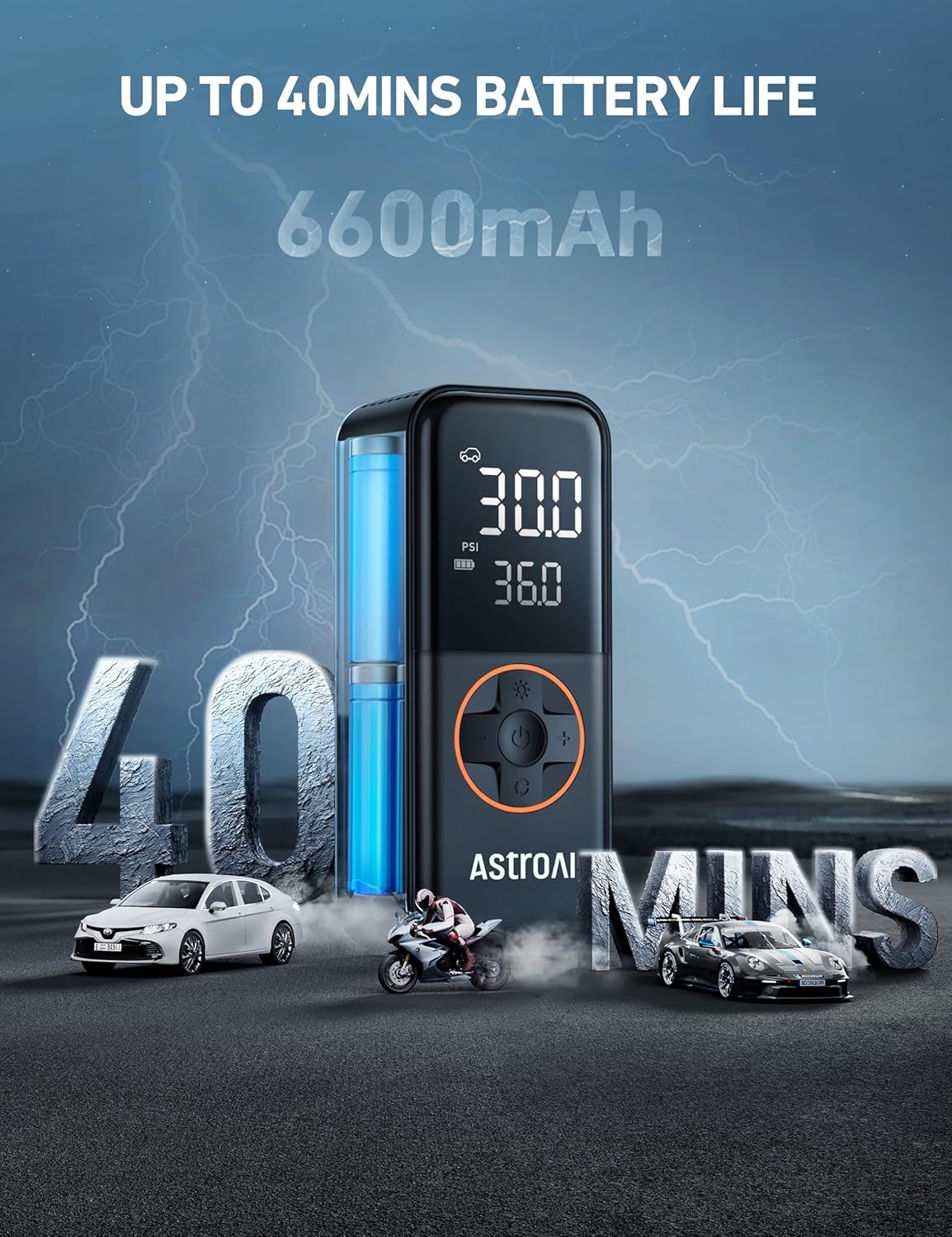 Thumbnail 2 de AstroAI L4 Tire Inflator 6600mAh