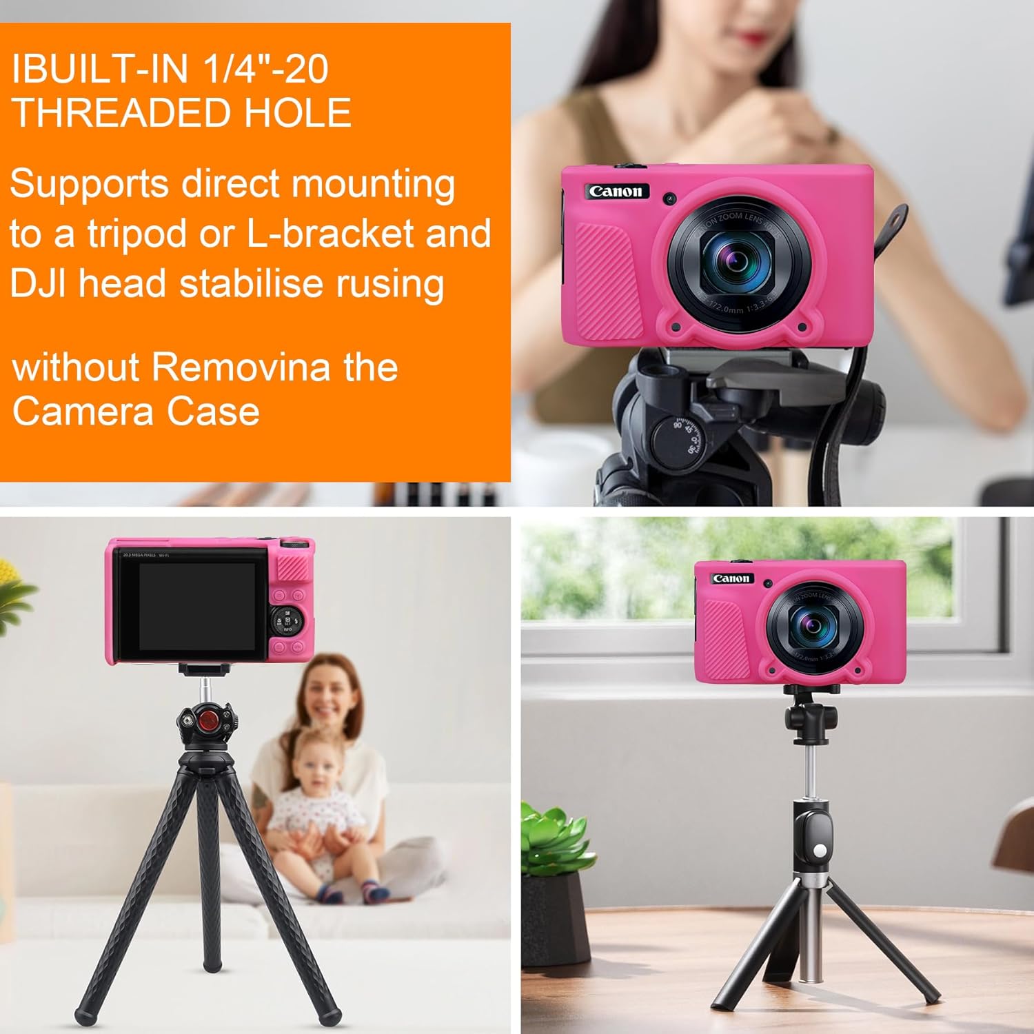 Thumbnail 6 de Elonbo Soft Silicone Protective Case for Canon PowerShot SX740/SX730