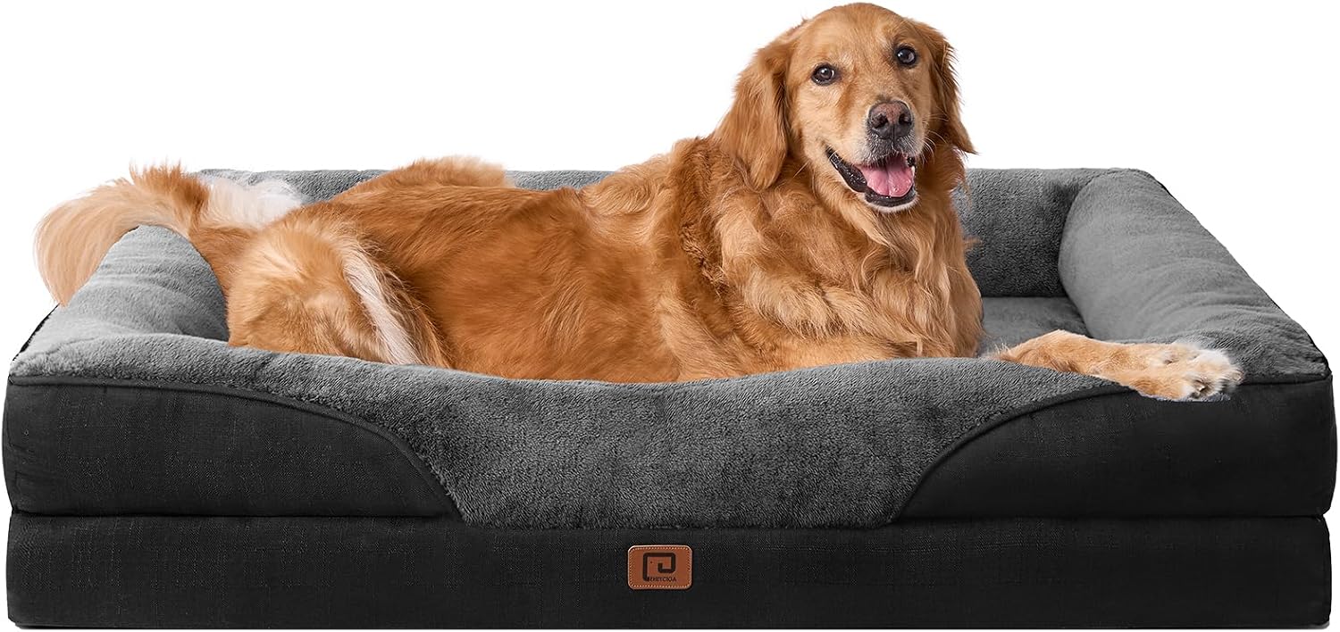 Detalle de EHEYCIGA XL Dog Bed Memory Foam: Extra Large Orthopaedic Couch for Large Dogs