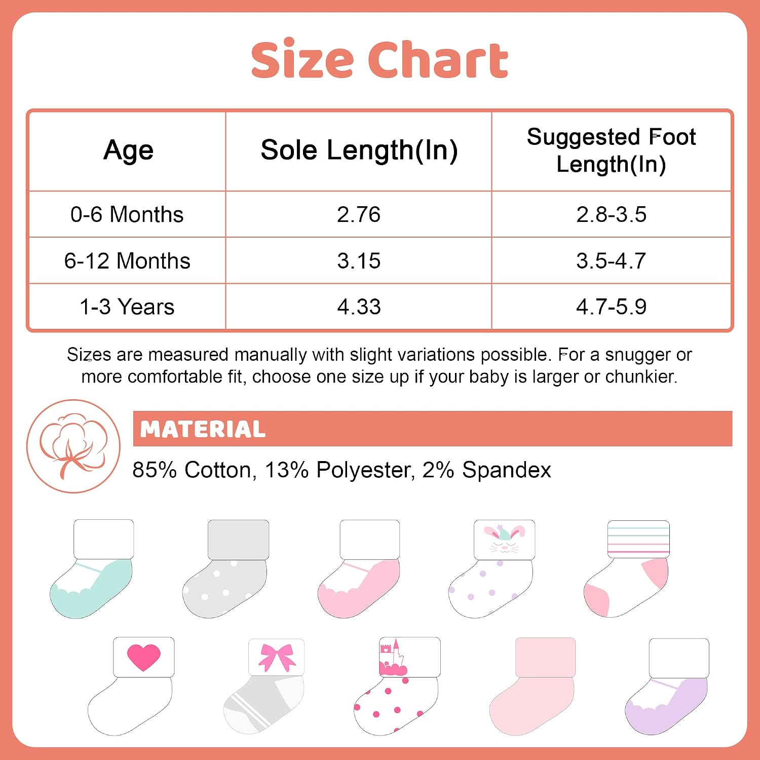 Thumbnail 6 de TRAMLE Baby Socks Cotton Warm 10 Pack