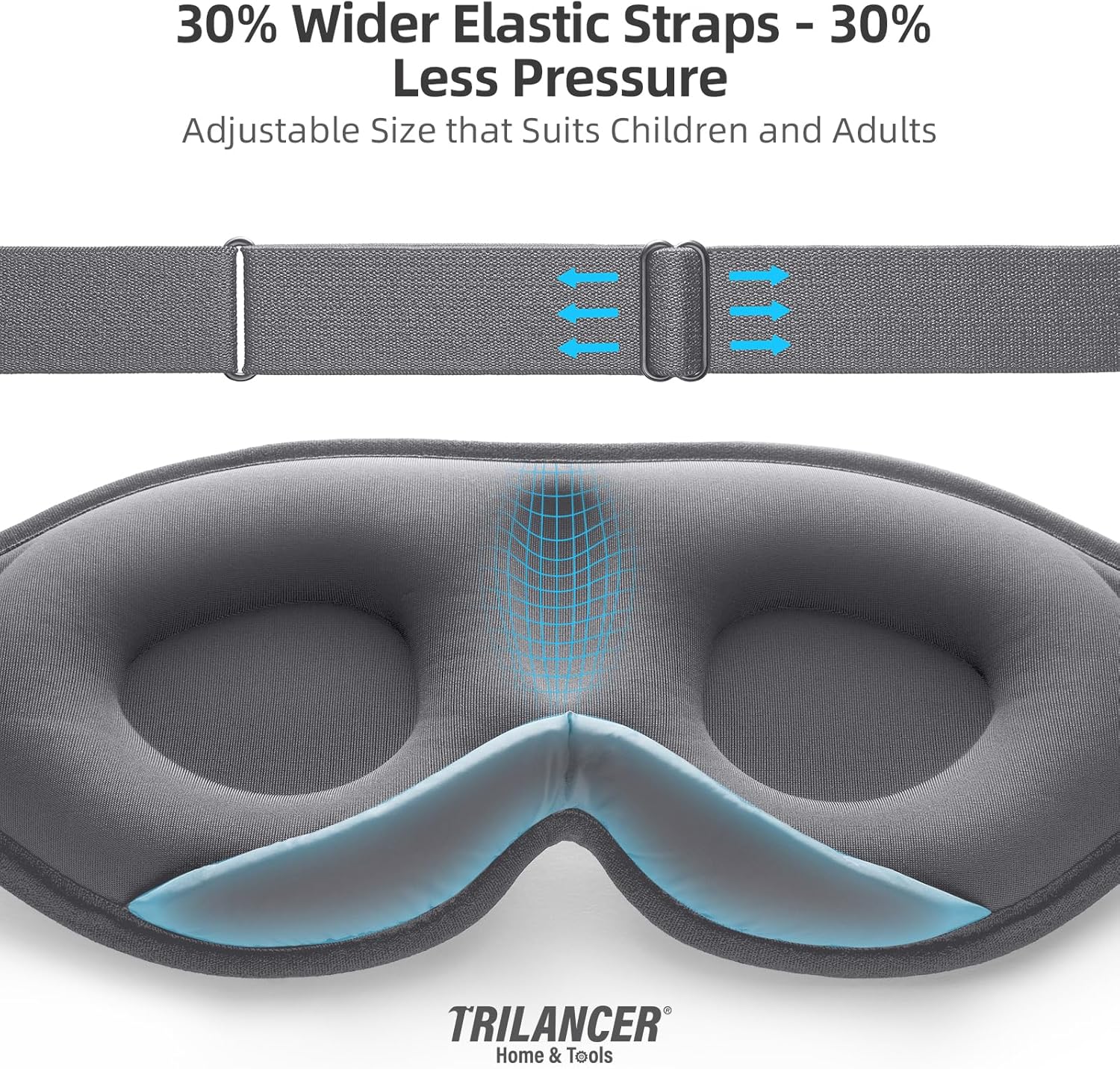 Thumbnail 6 de 2026 innovative light-blocking sleeping mask with earplugs (grey) — adjustable, zero-light leakage comfort