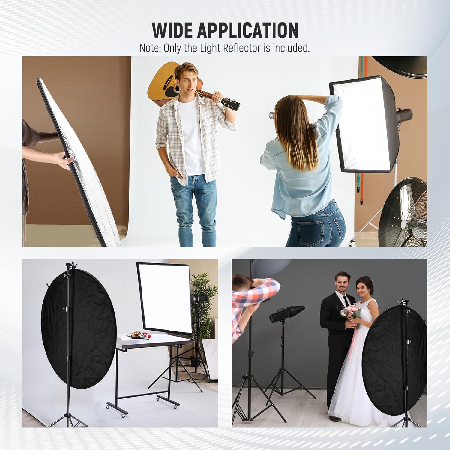 Detalle de NEEWER 51 Inch 5-in-1 Light Reflector Diffuser for Studio and Outdoor Photography