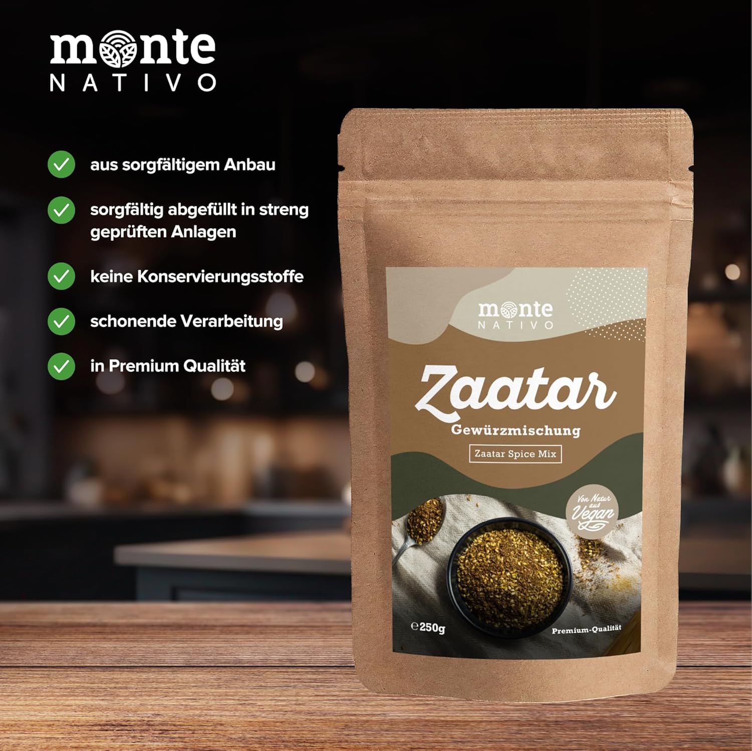 Detalle de Zaatar Monte Nativo (250 g) – schonend getrocknete Za’atar-Gewürzmischung für Kochen, Würzen & Aufstriche