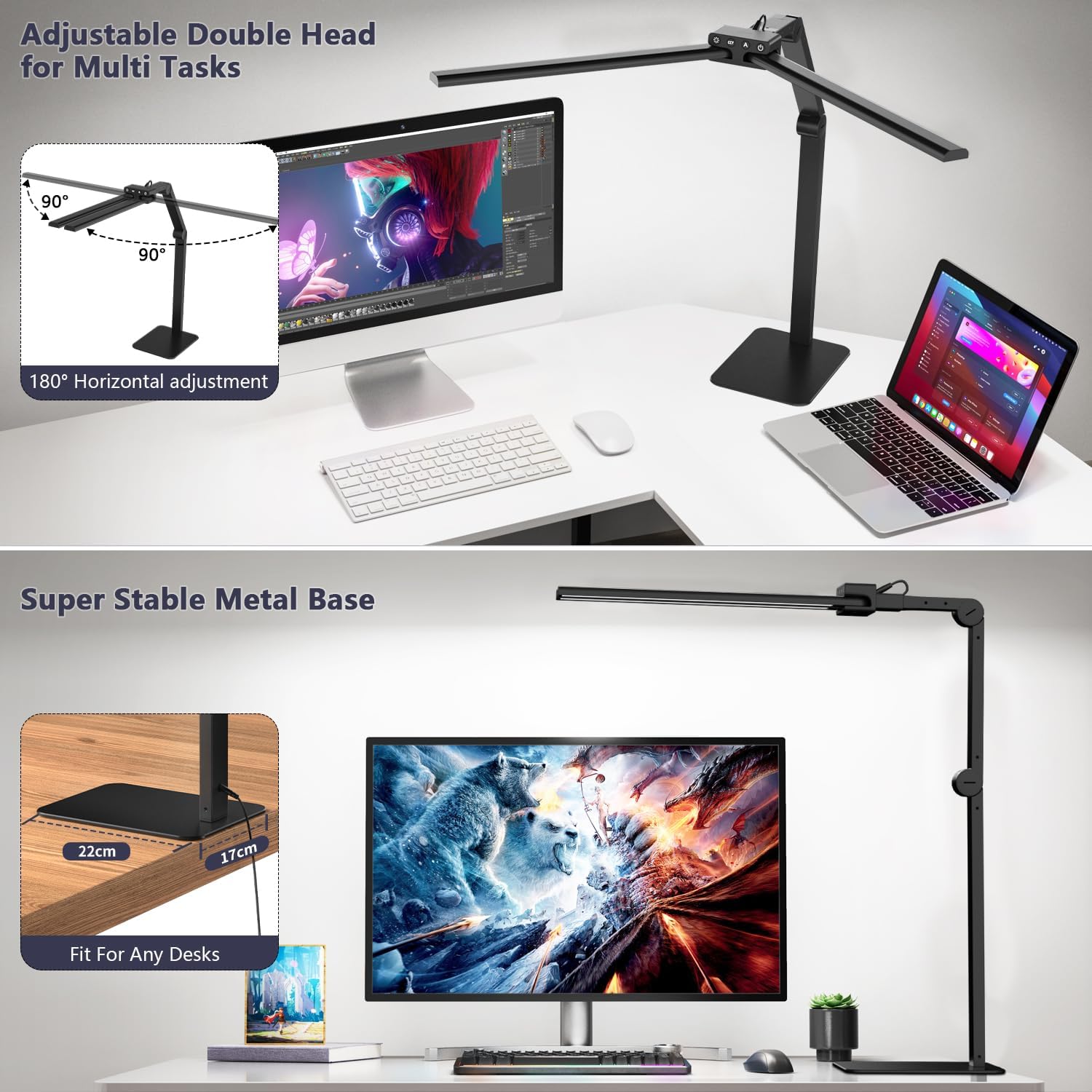Detalle 2 de KableRika Schreibtischlampe LED 24W dimmbar