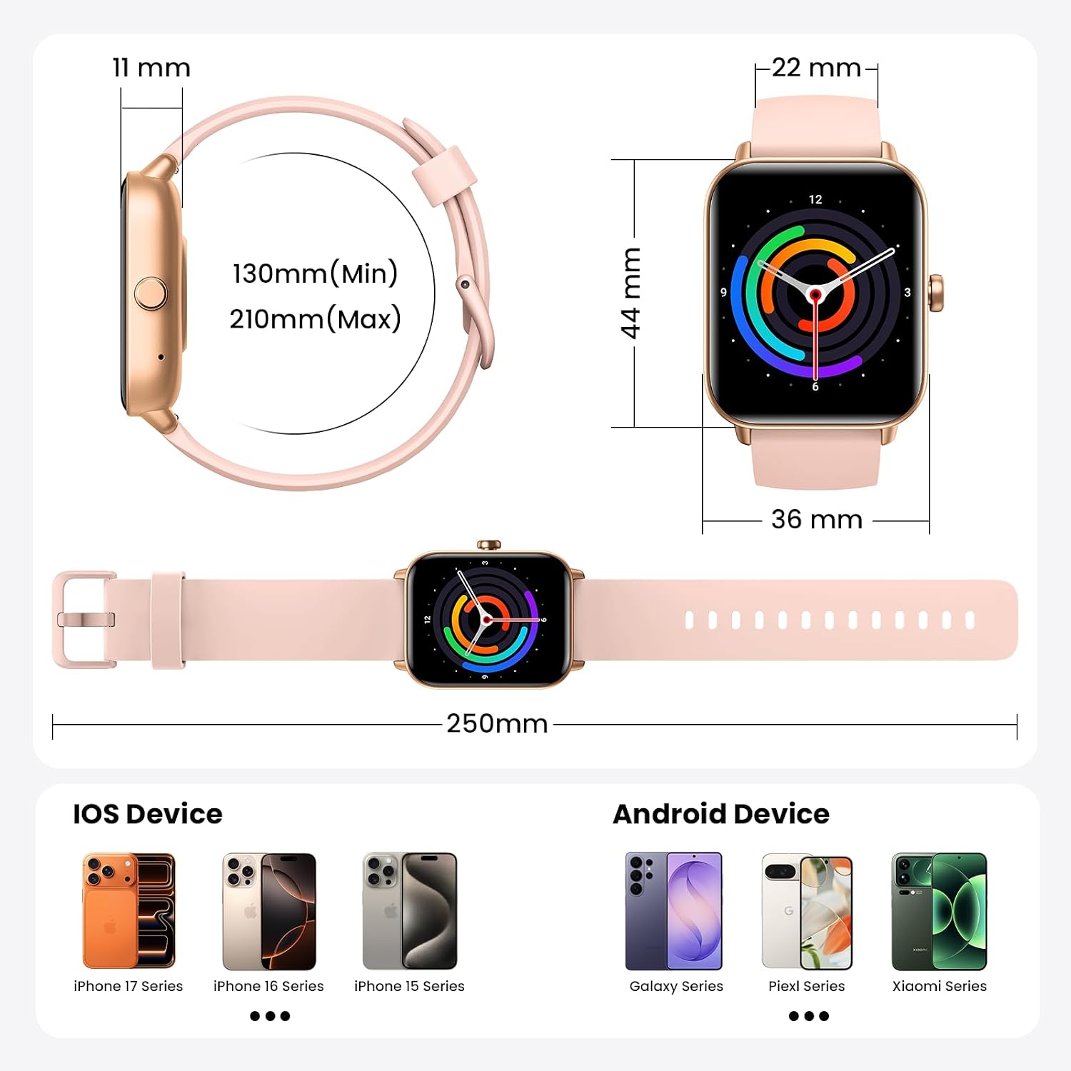 Thumbnail 6 de Gydom Smart Watch for Men and Women, 1.8" HD Touch Screen with Alexa Built-in
