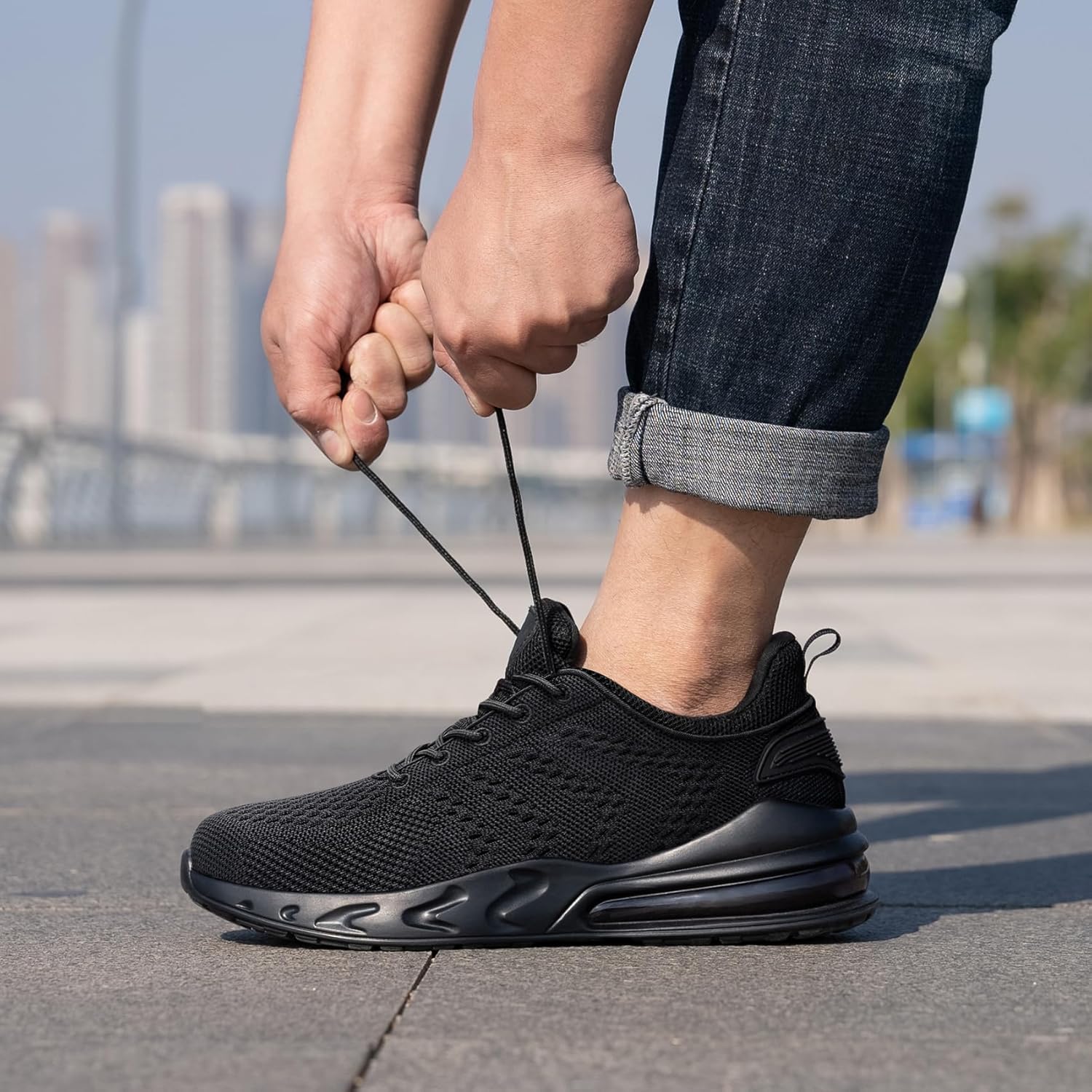 Thumbnail 2 de LARNMERN Men Non Slip Work Sneakers — Water-Resistant Slip-On Work & Walking Shoes