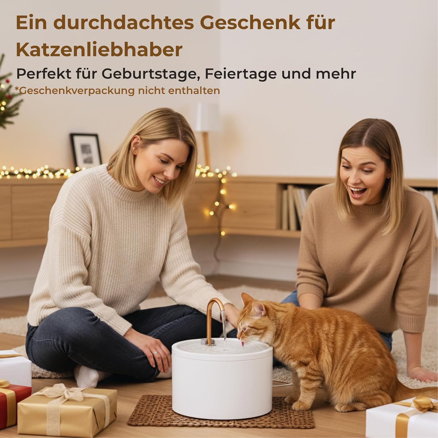 Detalle 2 de MISFANS Katzenbrunnen Keramik 2,1 L 🐱
