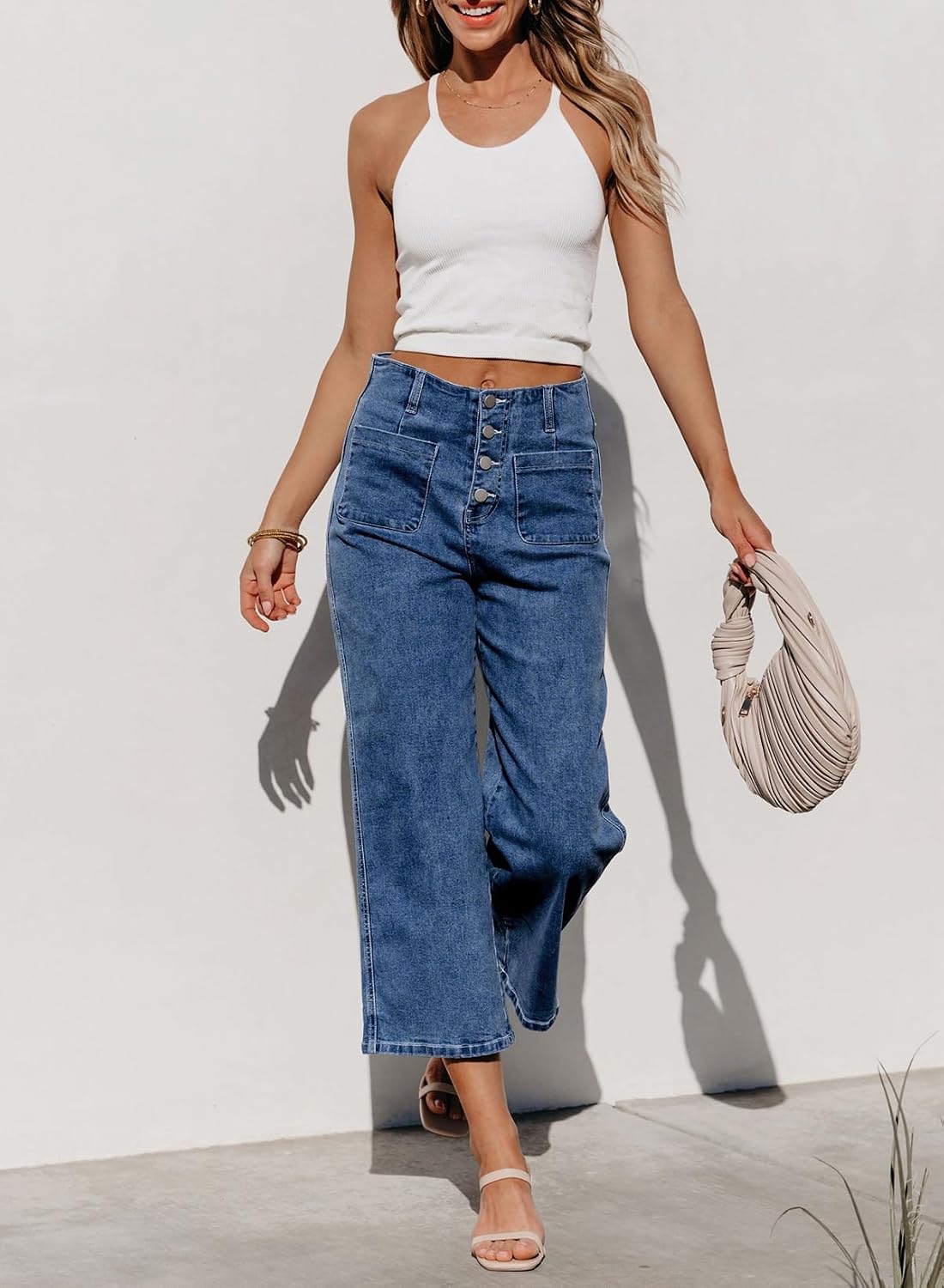 Thumbnail 5 de SIDEFEEL Wide Leg Jeans High Waisted