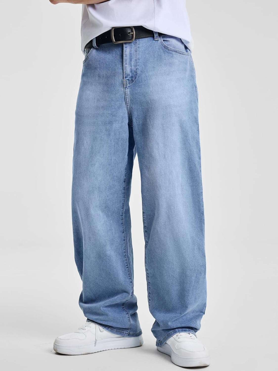 Detalle 2 de JMIERR Men's Baggy Jeans Wide Leg Skater Hip Hop Denim Pants — Loose Fit Streetwear