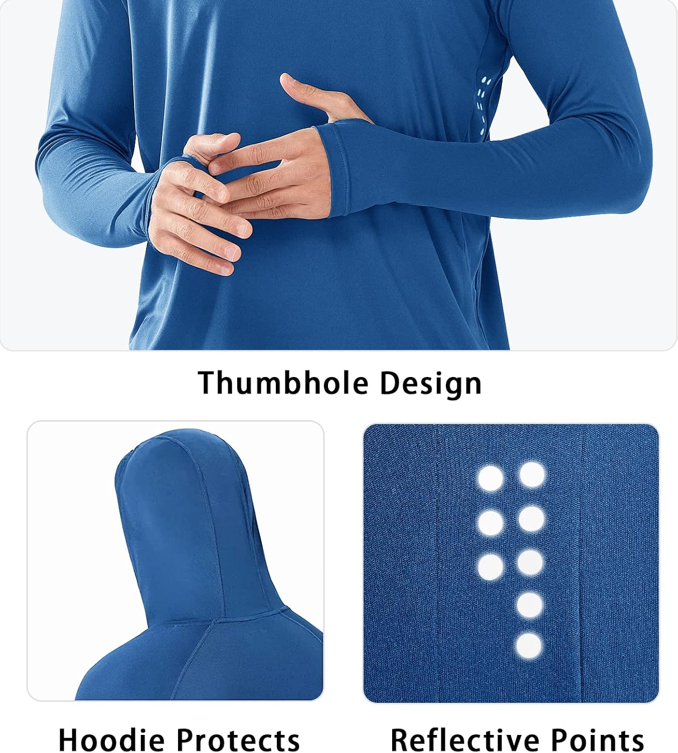 Thumbnail 3 de NORTHYARD Men’s UPF 50+ Sun Protection Hoodie Long Sleeve Rash Guard