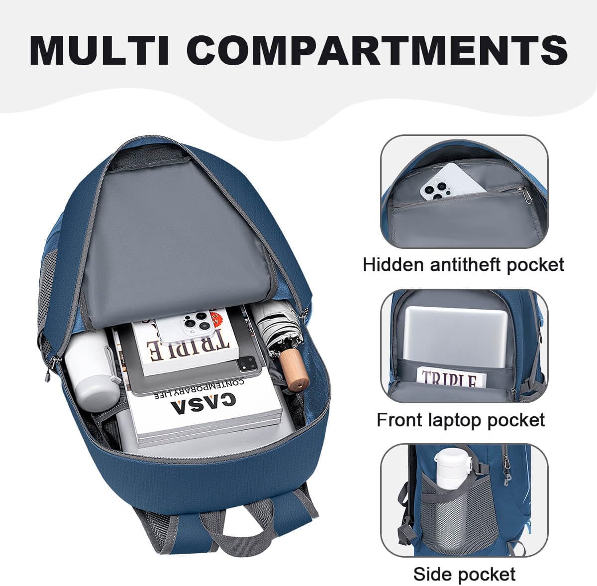 Thumbnail 2 de MIYCOO Ultra Lightweight Packable Backpack (Waterproof, 35L) for Travel, Camping, and Hiking