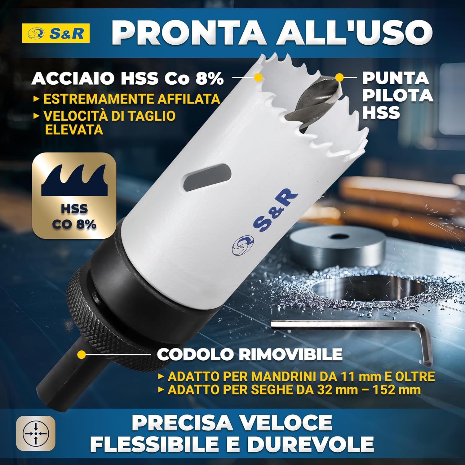 Detalle de S&R Sega a Tazza BIM 35 mm per Trapano 📐