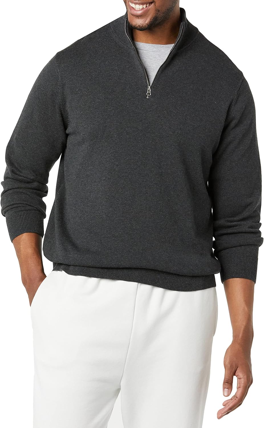Thumbnail 2 de Amazon Essentials Herren-Pullover mit Viertelreißverschluss aus 100% Baumwolle