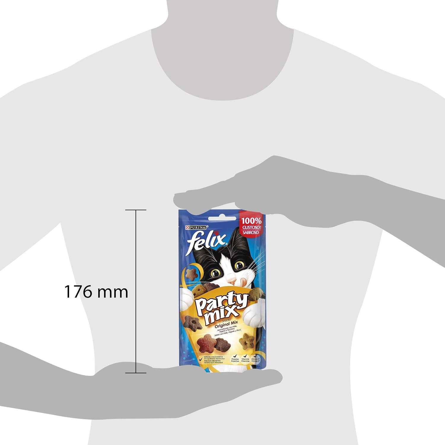 Thumbnail 3 de Purina Felix Party Mix Katzensnack Original-Mix 8x60 g