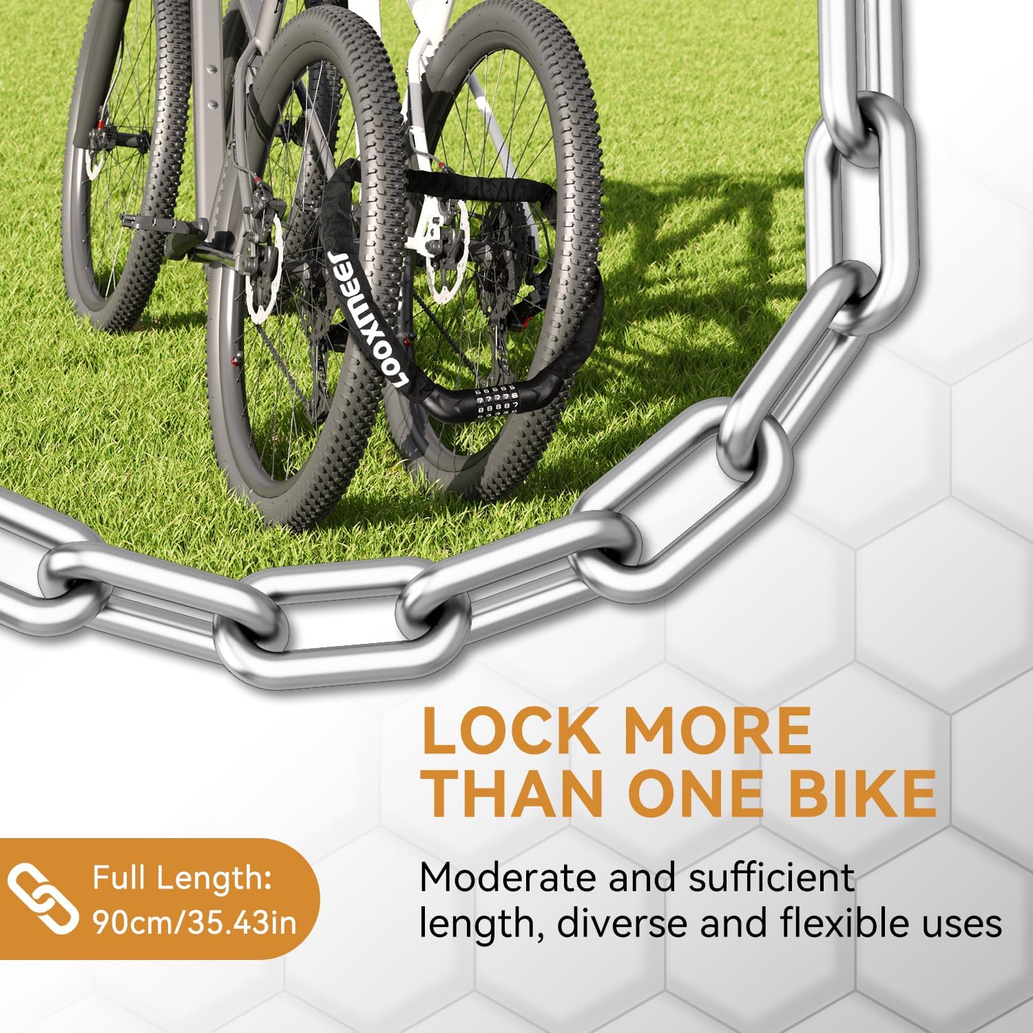 Detalle 2 de Looxmeer Bike Lock Heavy Duty 90cm