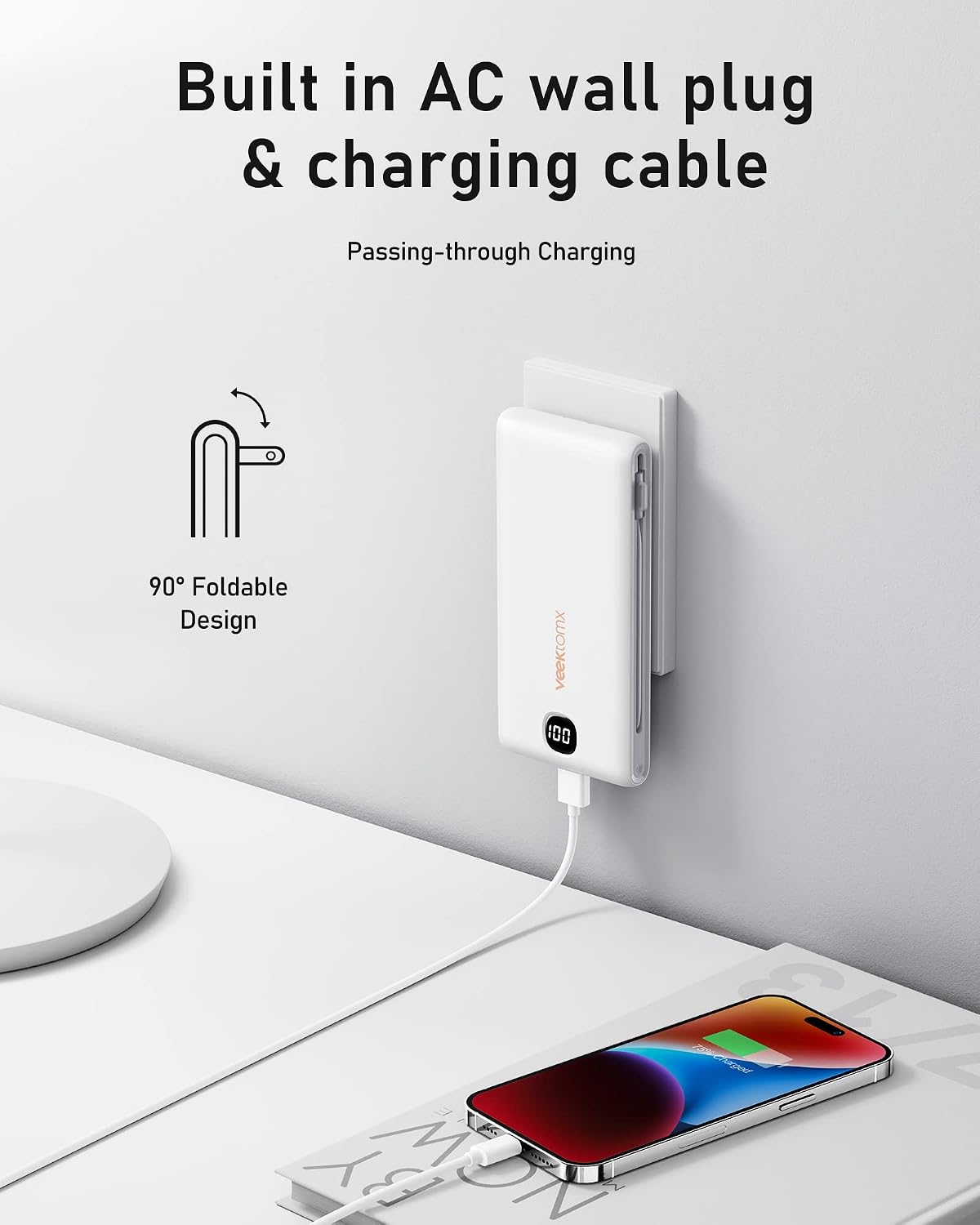 Detalle 2 de VEEKTOMX Power Bank 10,000mAh