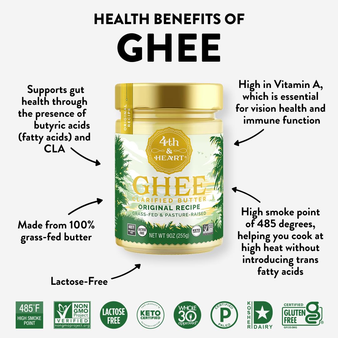 Detalle 1 de 4th & Heart 01-00103 Original Grass-Fed Ghee, 16 oz Clarified Butter