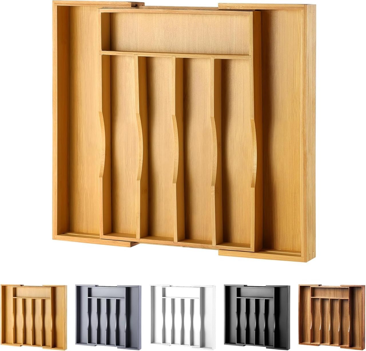 oridom Expandable Bamboo Drawer Organizer for Cutlery 🍽