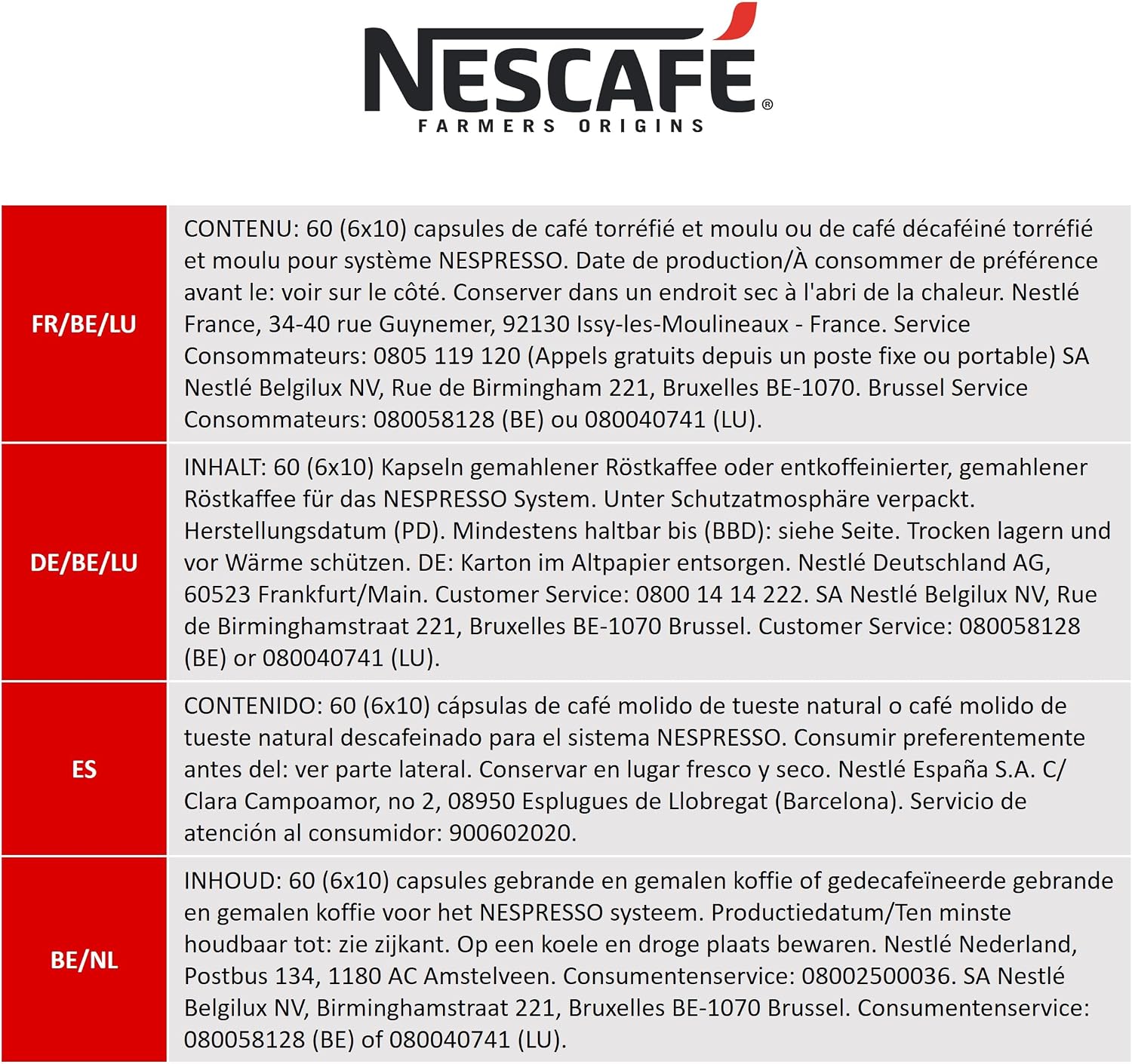 Thumbnail 1 de NESCAFÉ Farmers Origins Cápsulas Variadas ☕ 6x10 (60) - Amazon