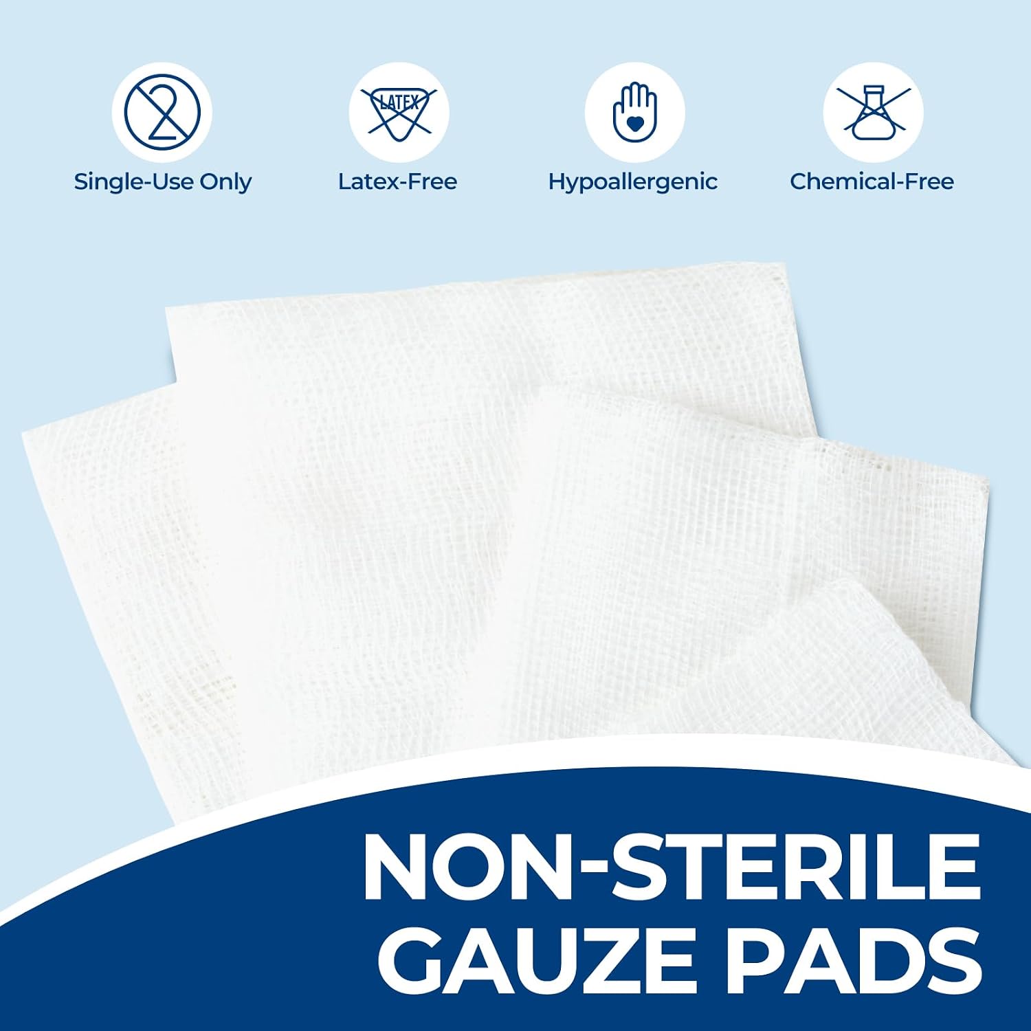 Detalle 2 de Kingstar 4 x 4 Inch 8-Ply Cotton Gauze Sponges, 200 Count