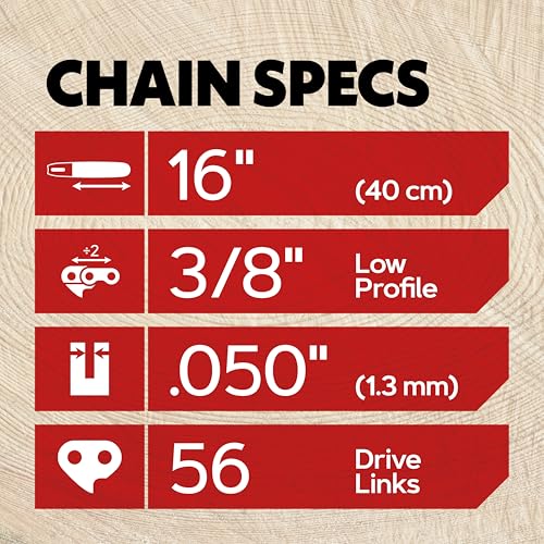 Detalle de Oregon Chaîne de Tronçonneuse pour Guide 40 cm - 3/8" LP, 1,3 mm, 56 Maillons