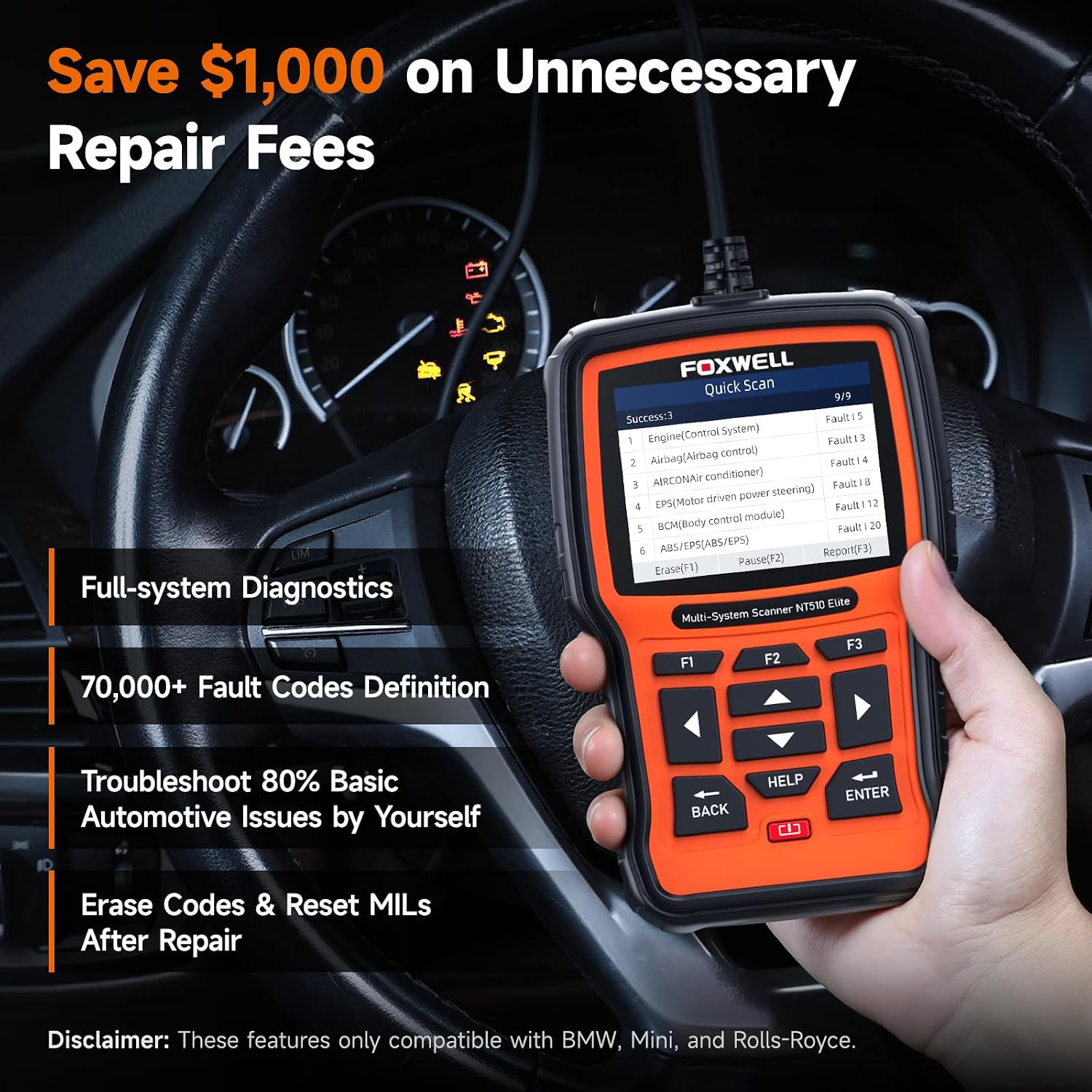Thumbnail 1 de FOXWELL NT510 Elite BMW Scanner