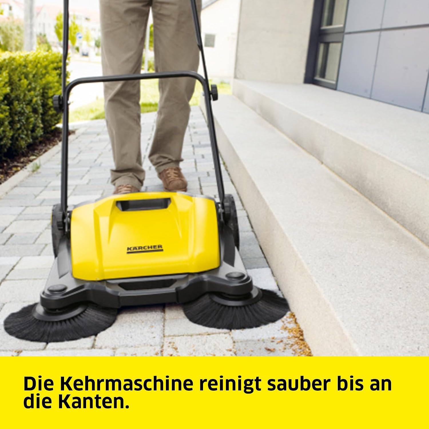 Detalle de Kärcher Kehrmaschine S 3 Twin 2-in-1 – 650 mm Arbeitsbreite, 16 l Kehrgutbehälter